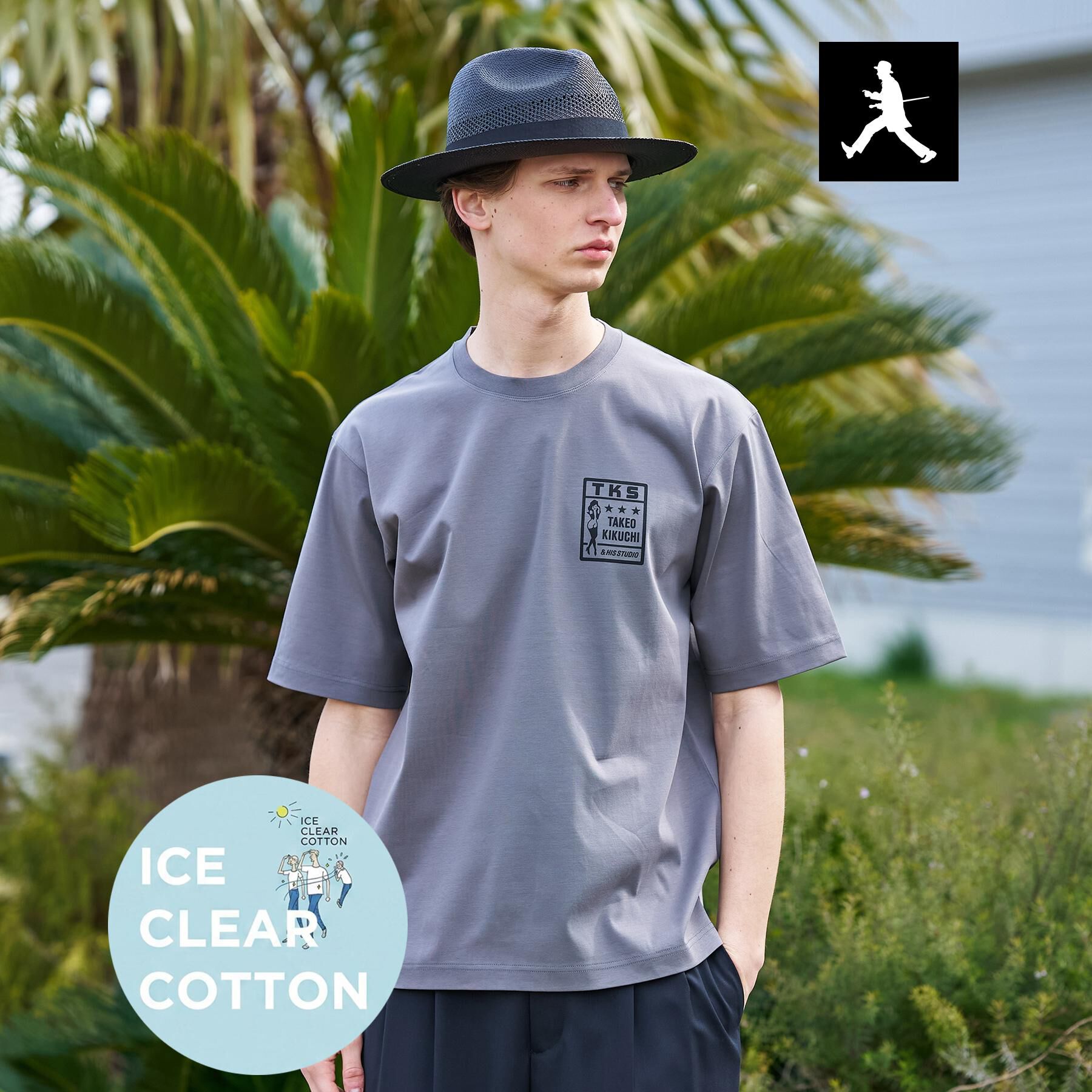 TAKEO KIKUCHI「【BOWLER HAT LABEL】アイスクリアコットン ラッキーセブン 半袖Tシャツ」|Tシャツ・カットソー|