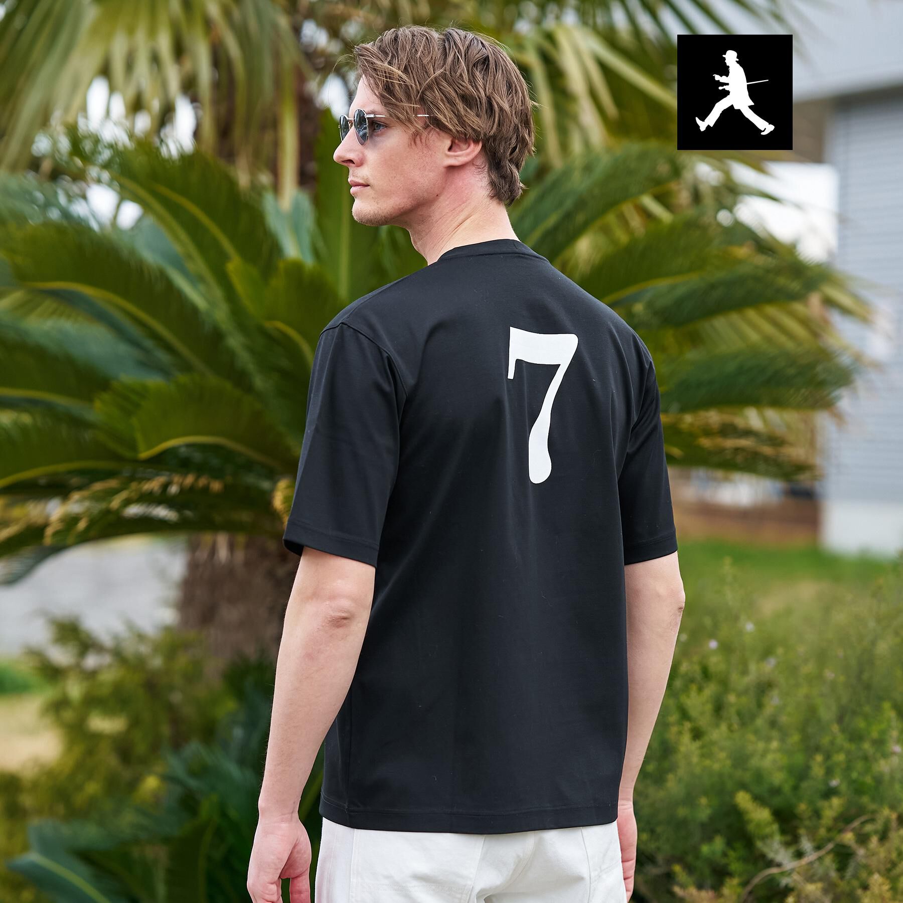 TAKEO KIKUCHI「【BOWLER HAT LABEL】アイスクリアコットン ラッキーセブン 半袖Tシャツ」|Tシャツ・カットソー|ブラック(019)