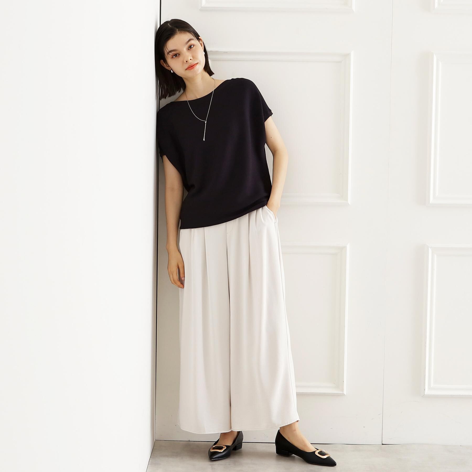 THE SHOP TK「【6色展開】さらさらフレンチニット【毛玉になりにくい/洗濯機OK】」|ニット・セーター|