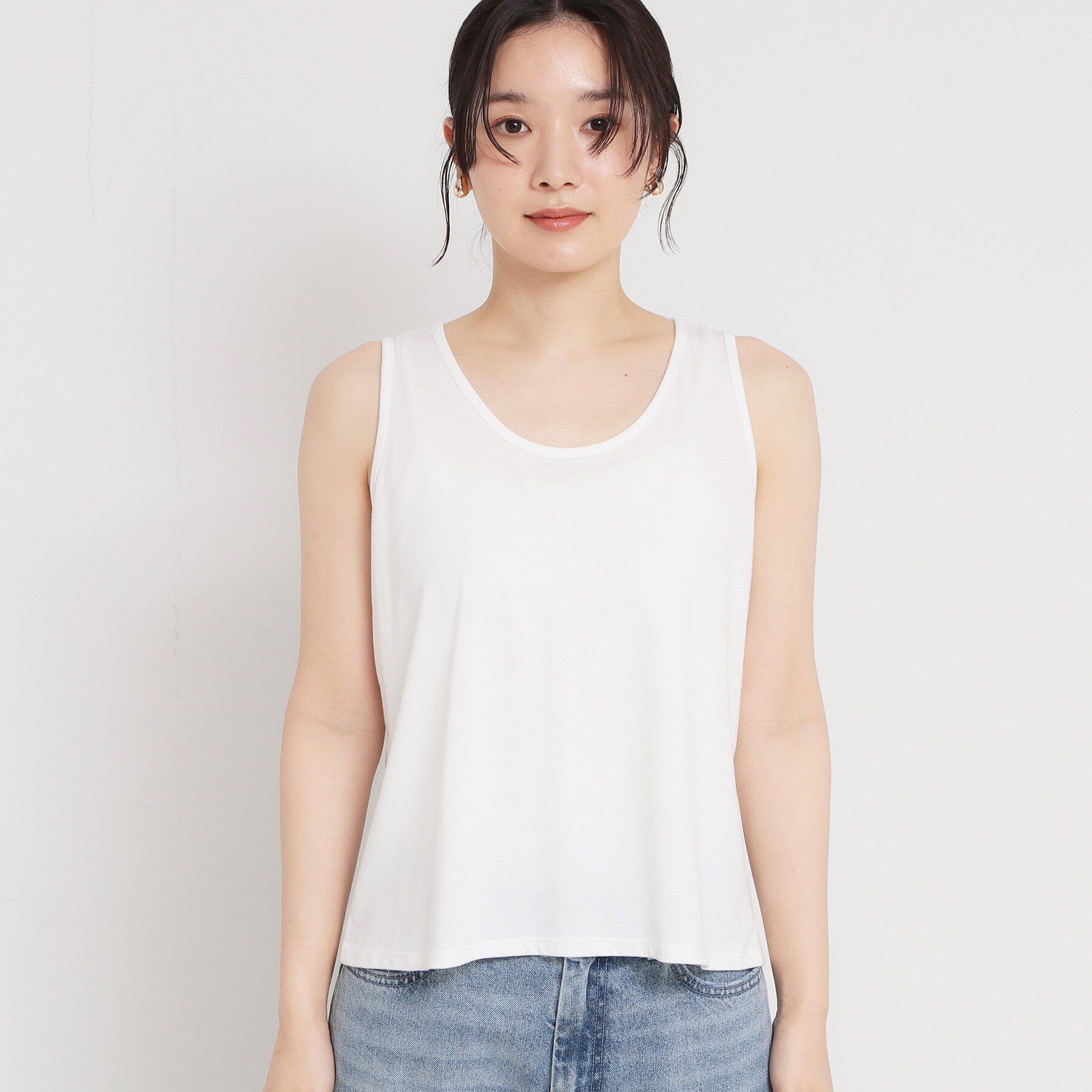THE SHOP TK「【2点セット】前後2wayラメメッシュタンクセット」|カーディガン|