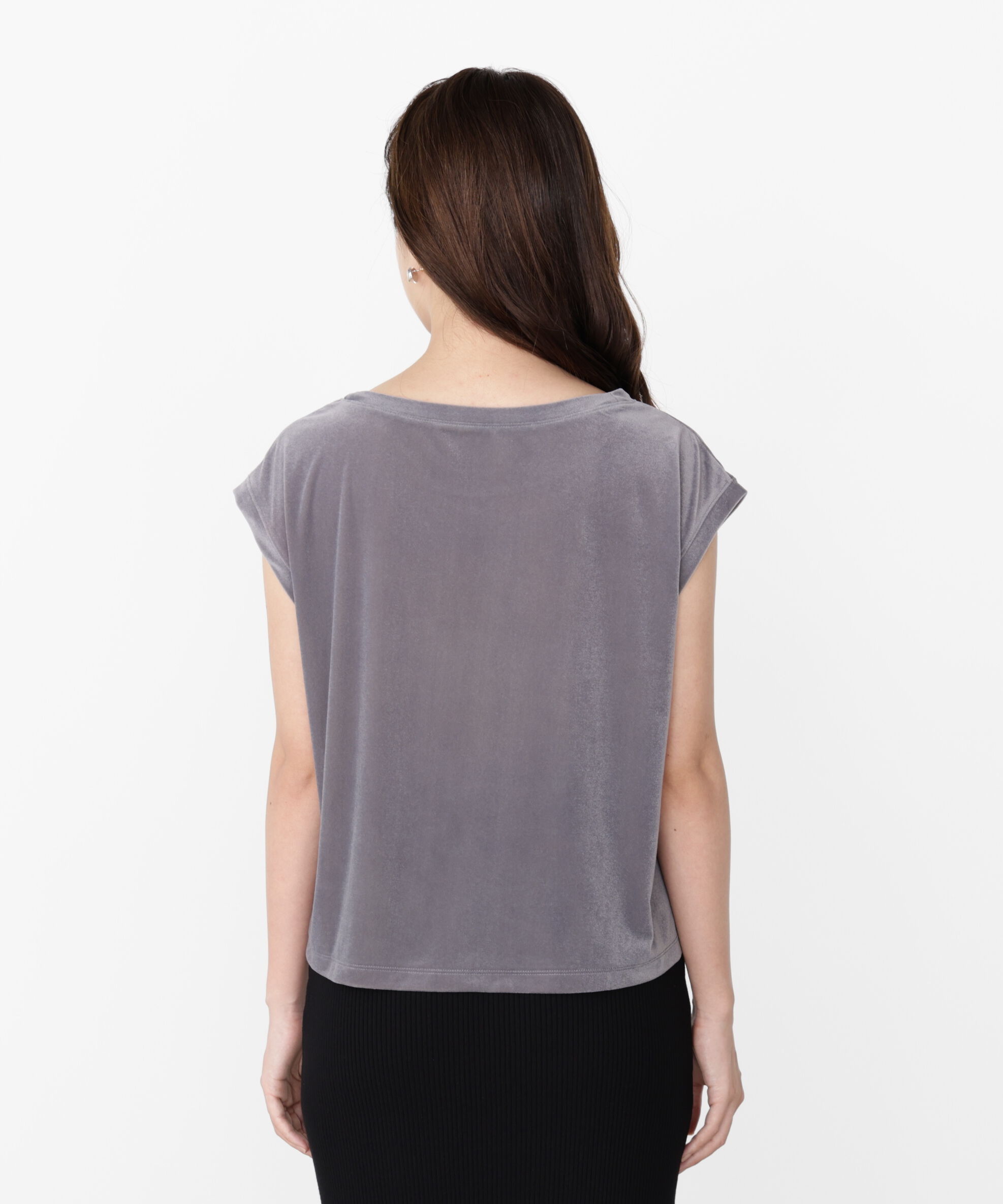 PROPORTION BODY DRESSING「＜ハンドウォッシャブル＞シアーベロア刺繍Tシャツ」|Tシャツ・カットソー|