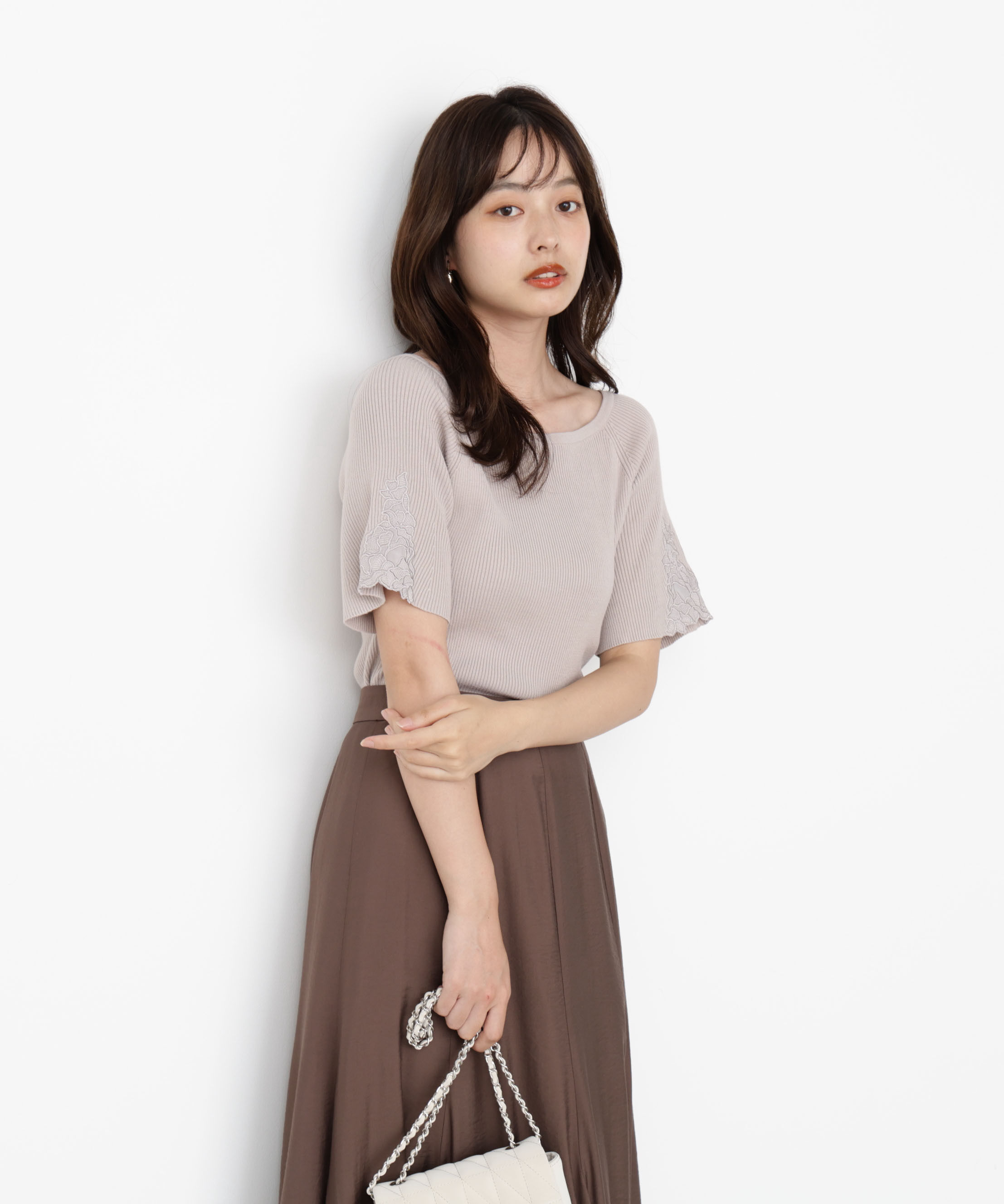 PROPORTION BODY DRESSING「エンブロイダリースリーブニット」|ニット・セーター|