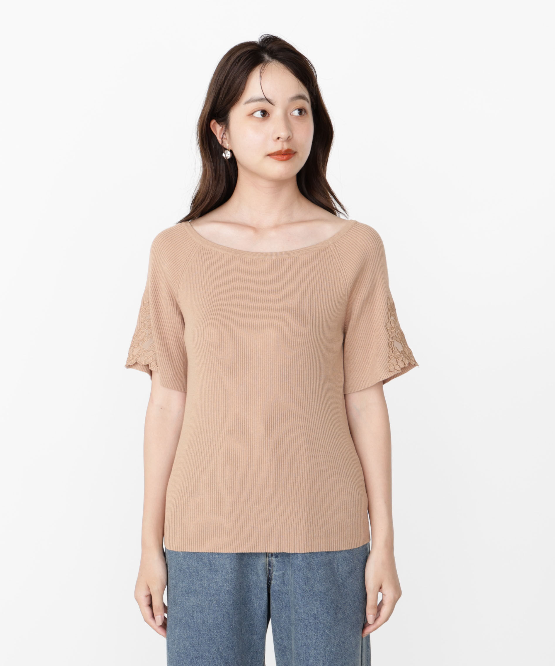 PROPORTION BODY DRESSING「エンブロイダリースリーブニット」|ニット・セーター|