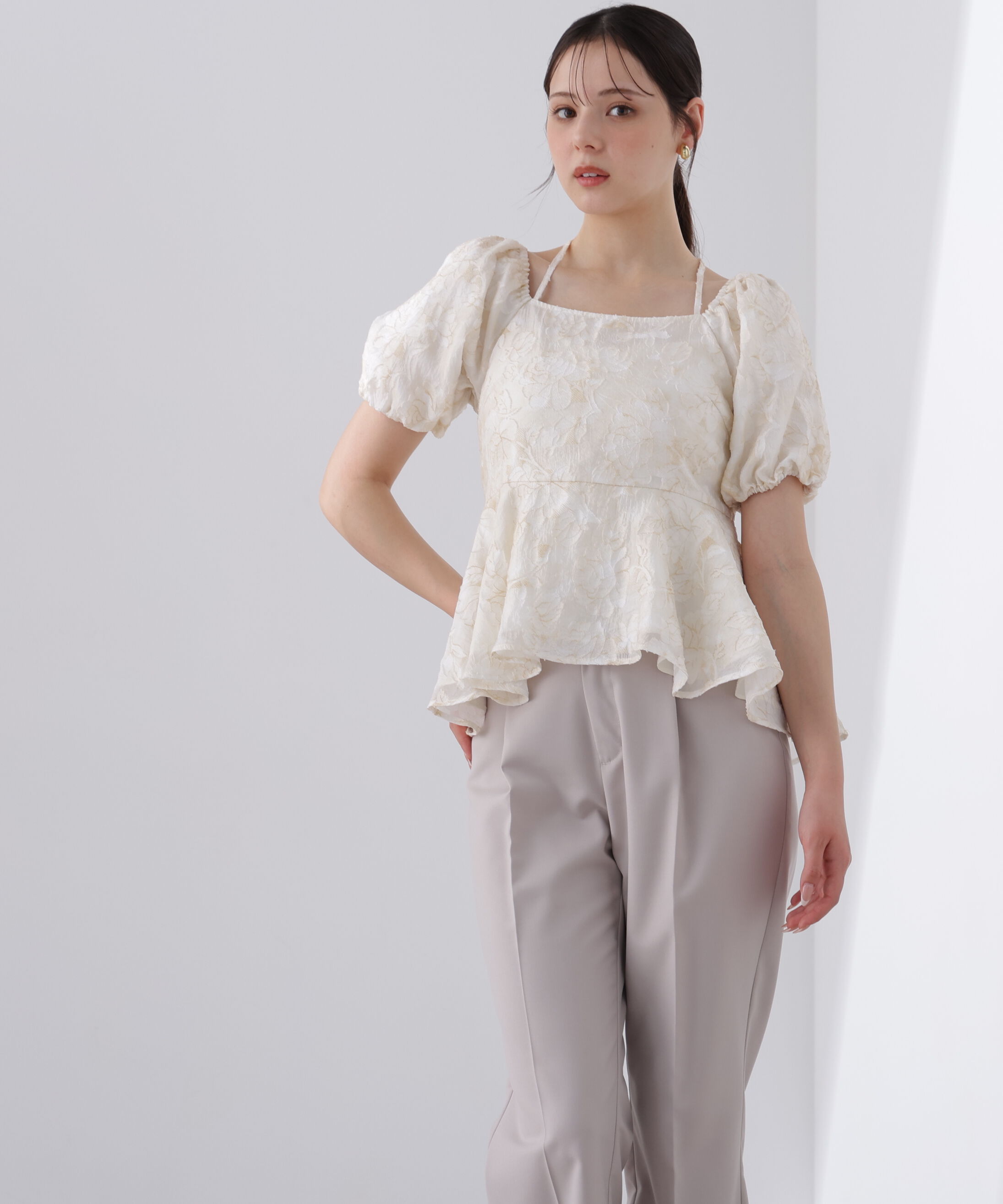 PROPORTION BODY DRESSING「バルーンスリーブペプラムセットアップ」|ワンピース|