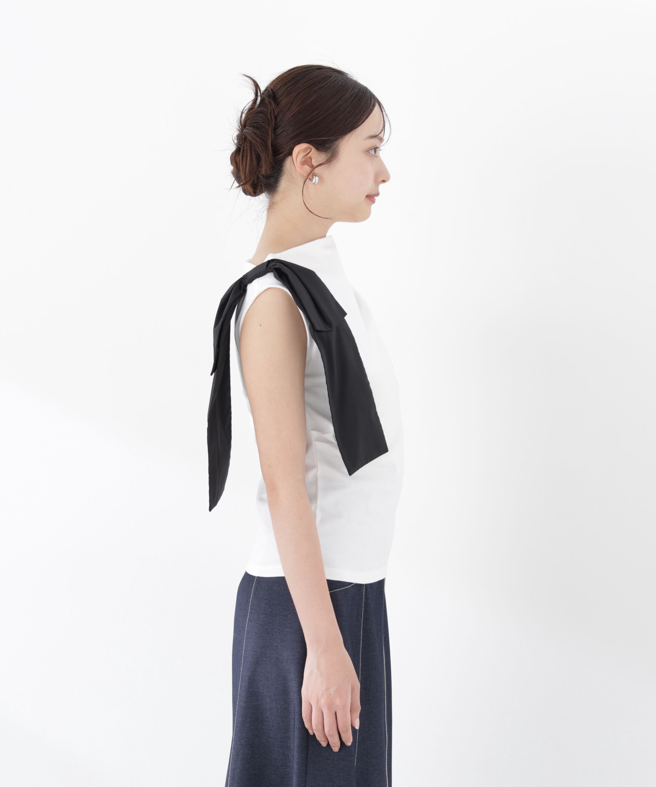 PROPORTION BODY DRESSING「アシメリボンカットソー」|Tシャツ・カットソー|