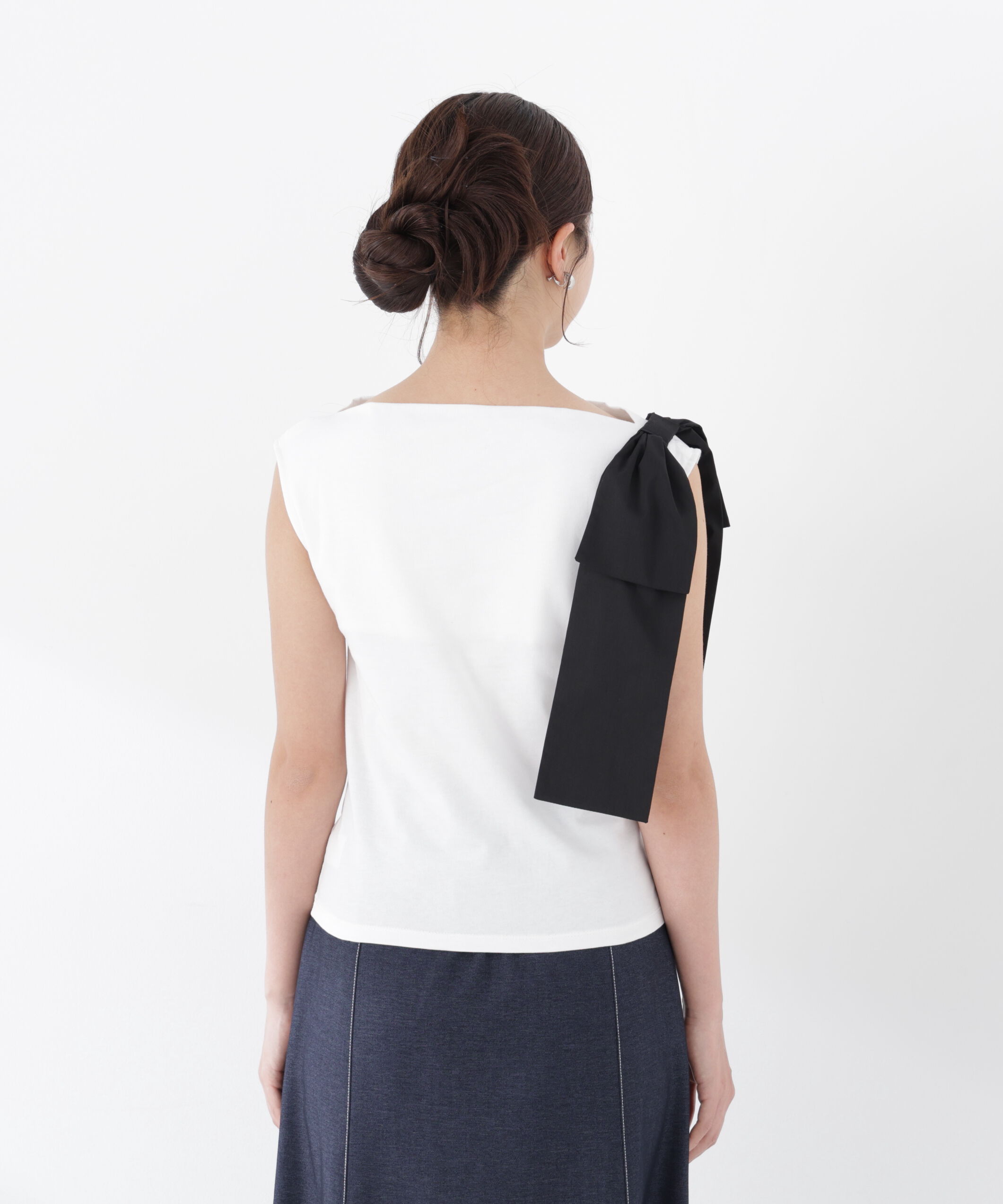 PROPORTION BODY DRESSING「アシメリボンカットソー」|Tシャツ・カットソー|