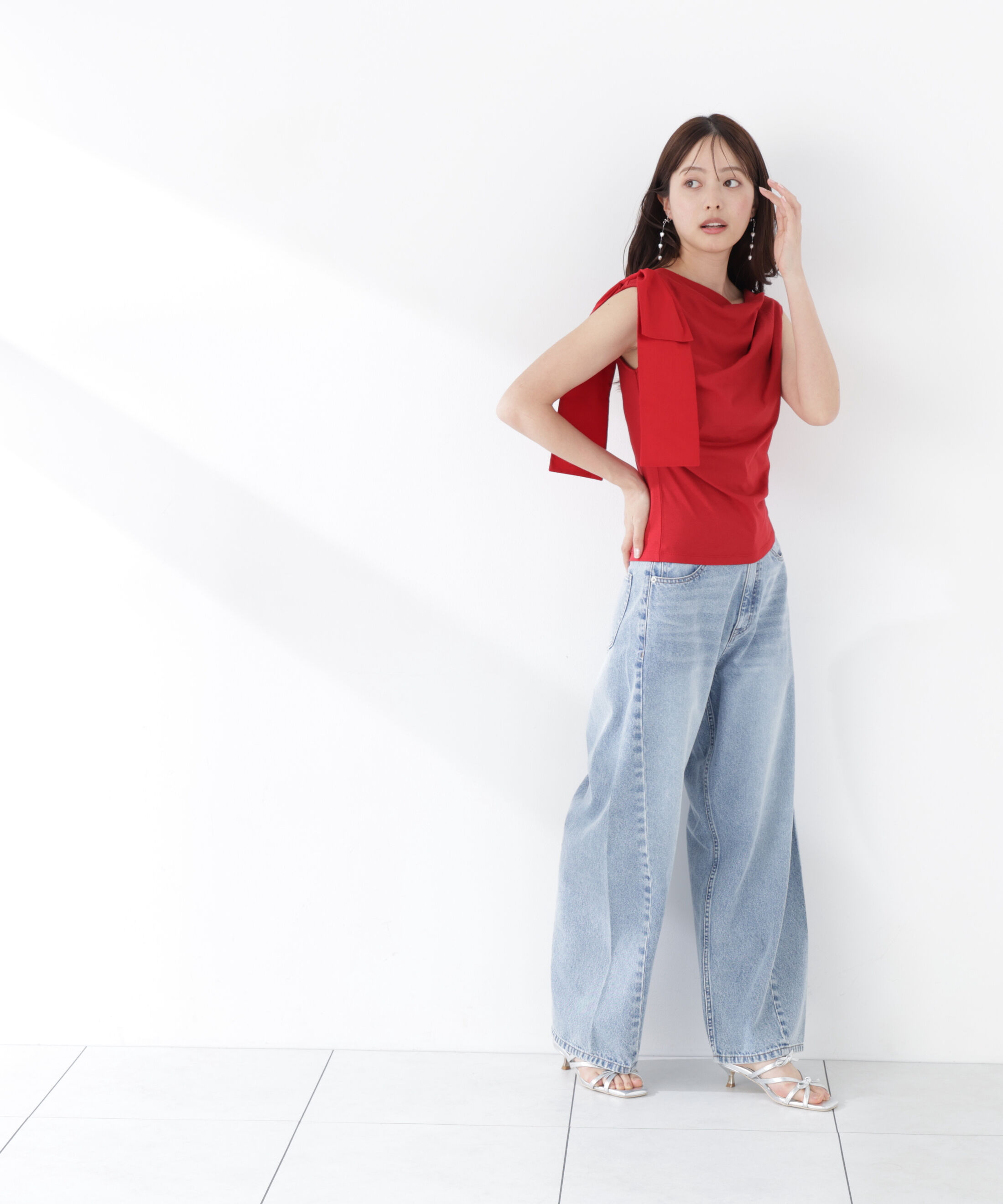 PROPORTION BODY DRESSING「アシメリボンカットソー」|Tシャツ・カットソー|