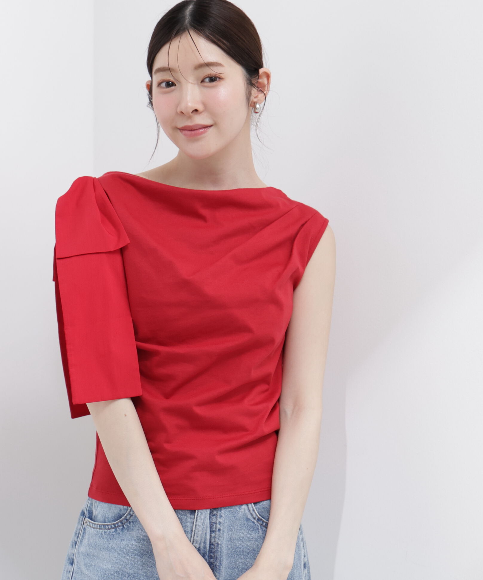 PROPORTION BODY DRESSING「アシメリボンカットソー」|Tシャツ・カットソー|