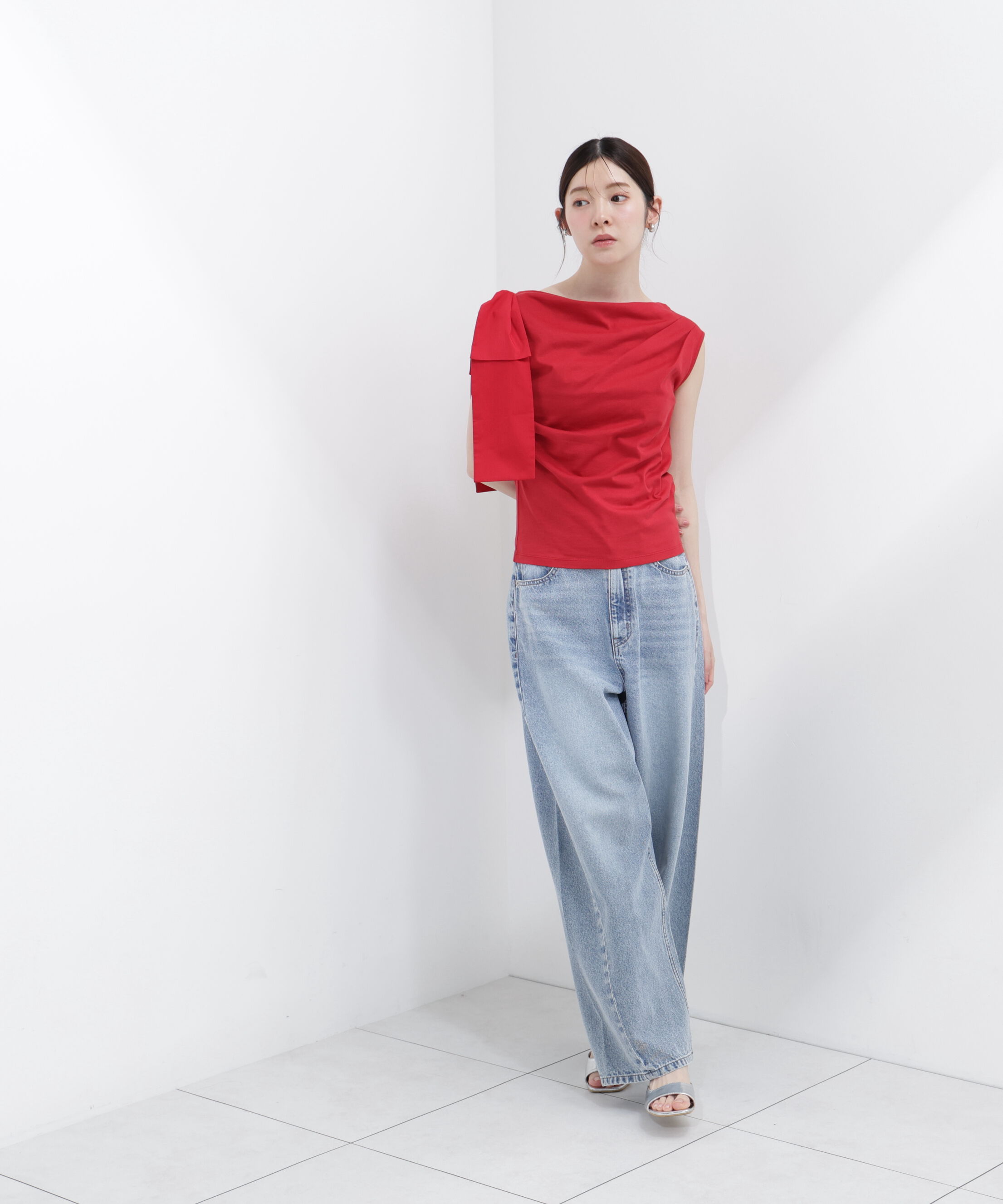 PROPORTION BODY DRESSING「アシメリボンカットソー」|Tシャツ・カットソー|