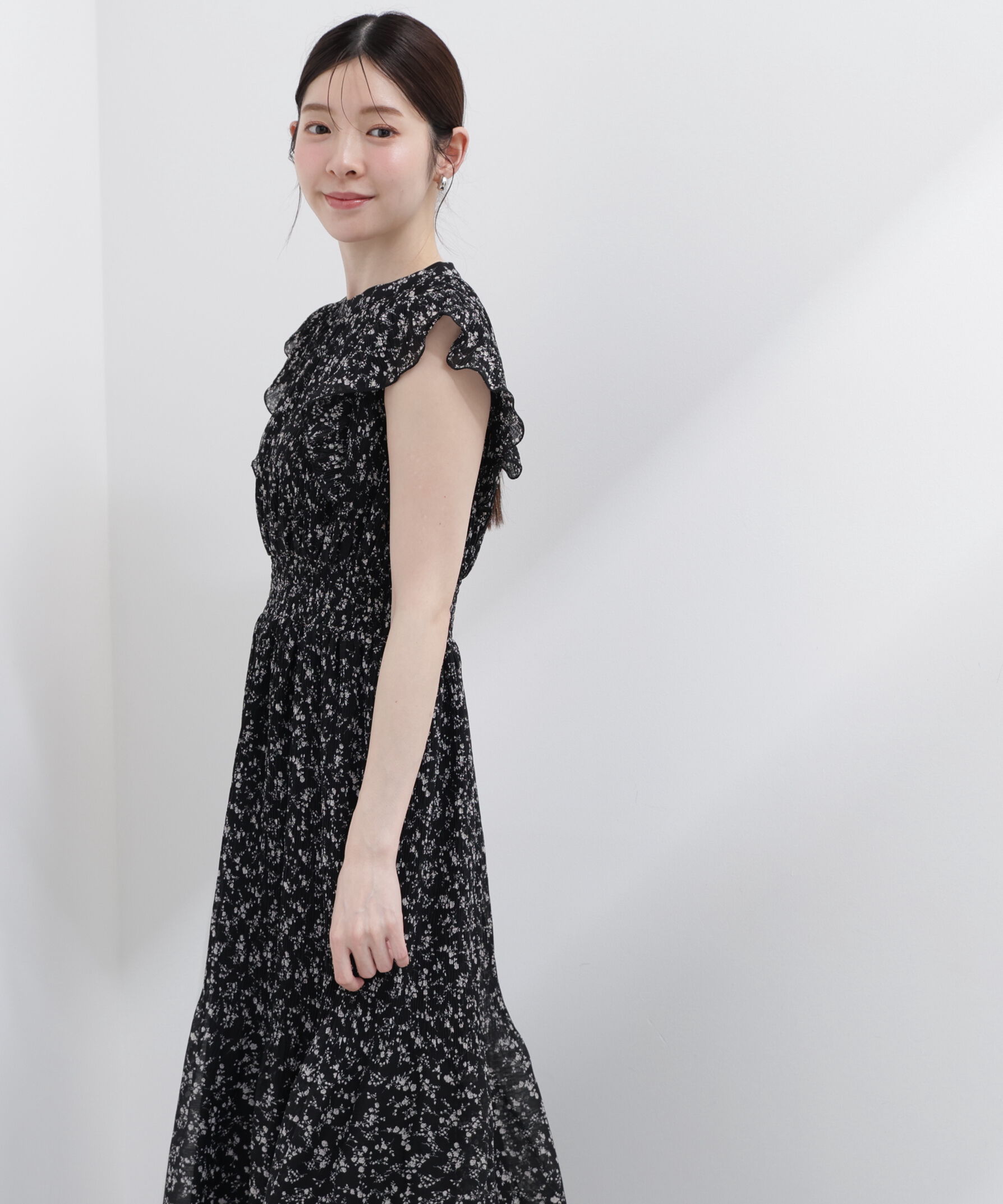 PROPORTION BODY DRESSING「小花楊柳ロングワンピース」|ワンピース|