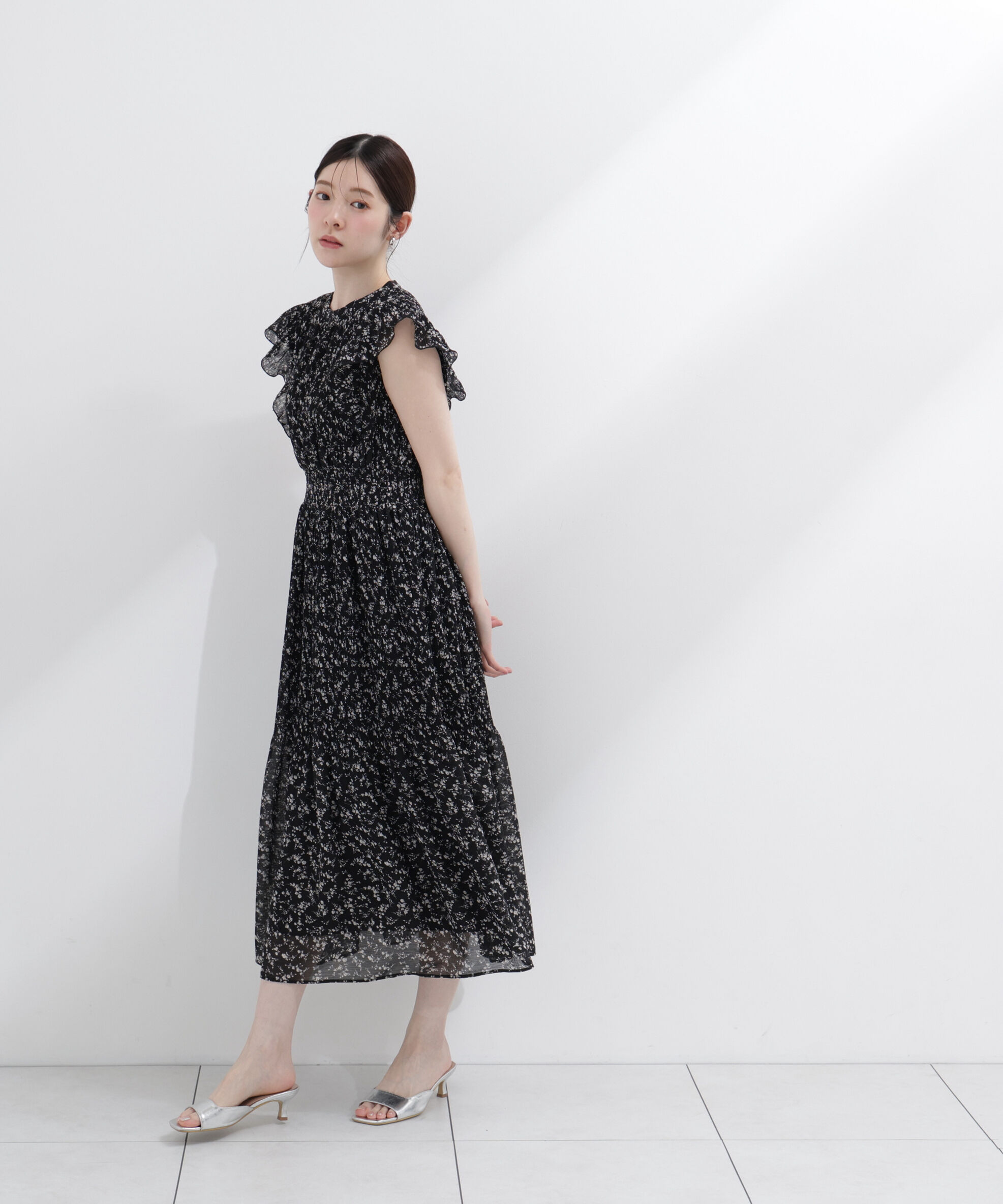 PROPORTION BODY DRESSING「小花楊柳ロングワンピース」|ワンピース|