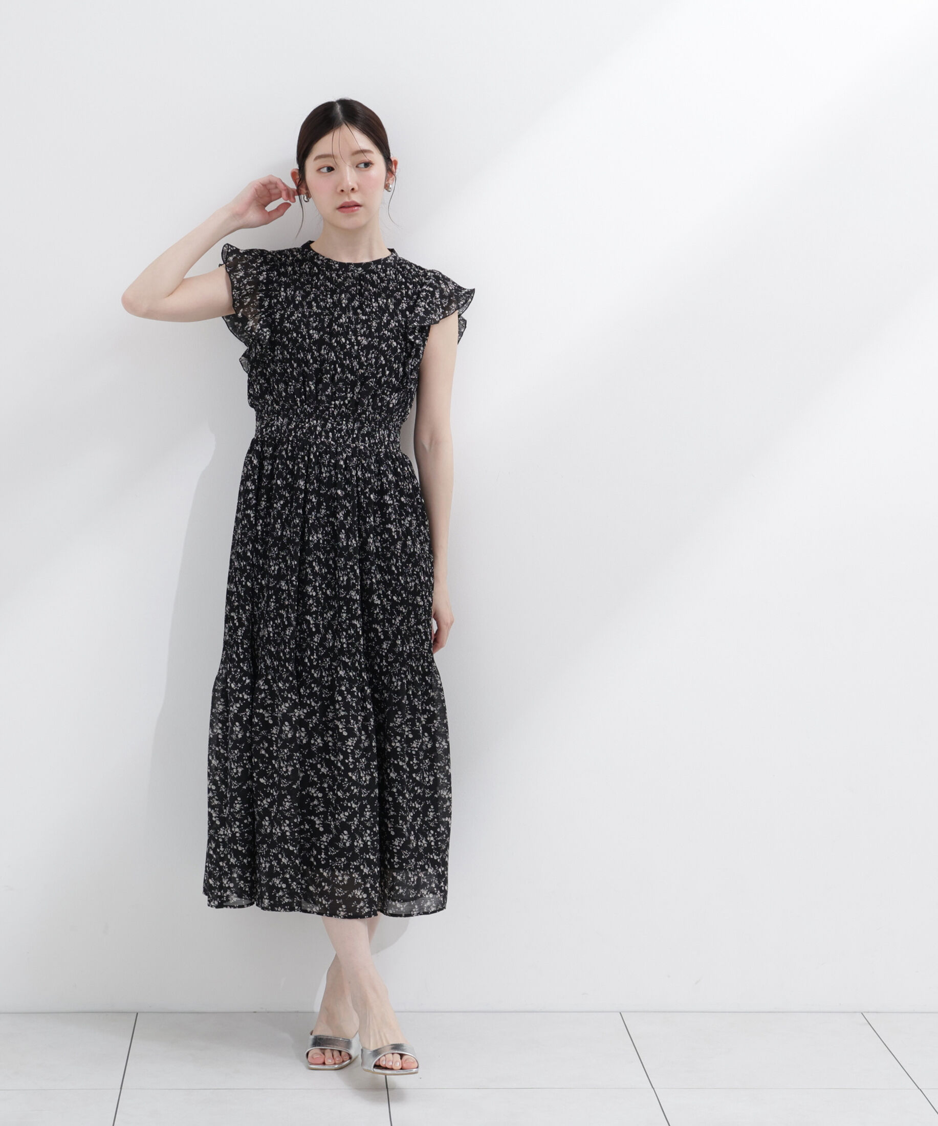 PROPORTION BODY DRESSING「小花楊柳ロングワンピース」|ワンピース|