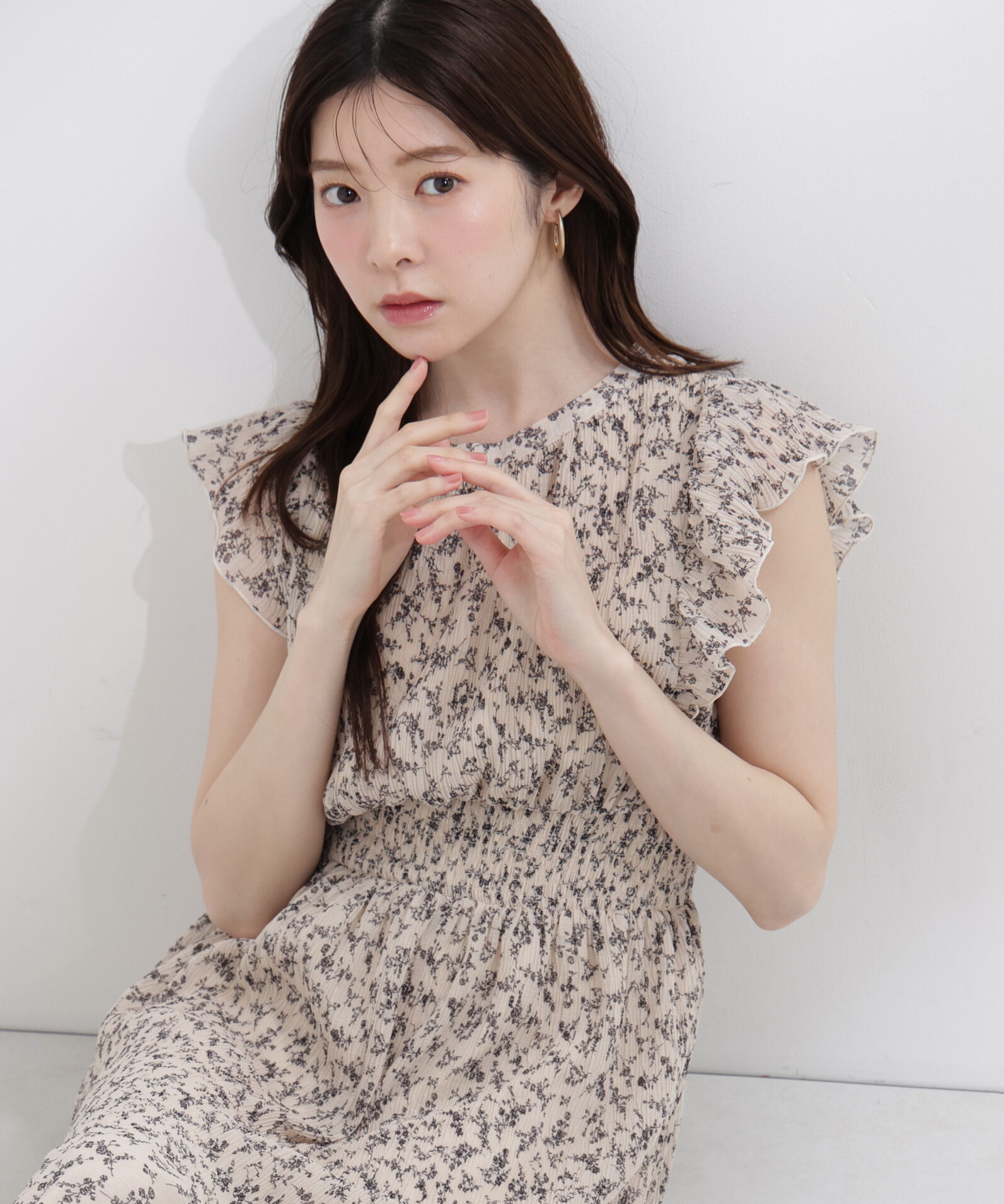 PROPORTION BODY DRESSING「小花楊柳ロングワンピース」|ワンピース|