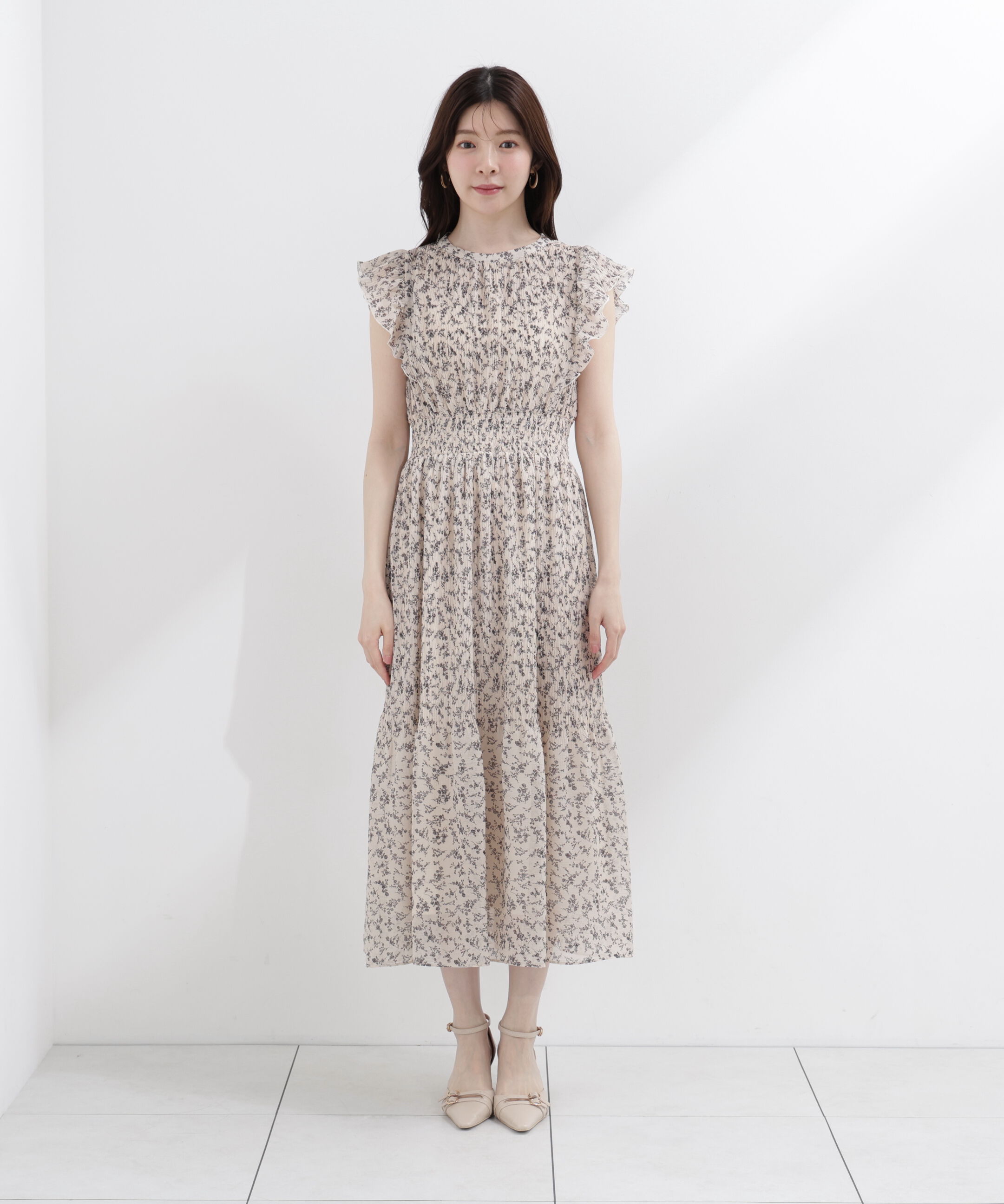 PROPORTION BODY DRESSING「小花楊柳ロングワンピース」|ワンピース|