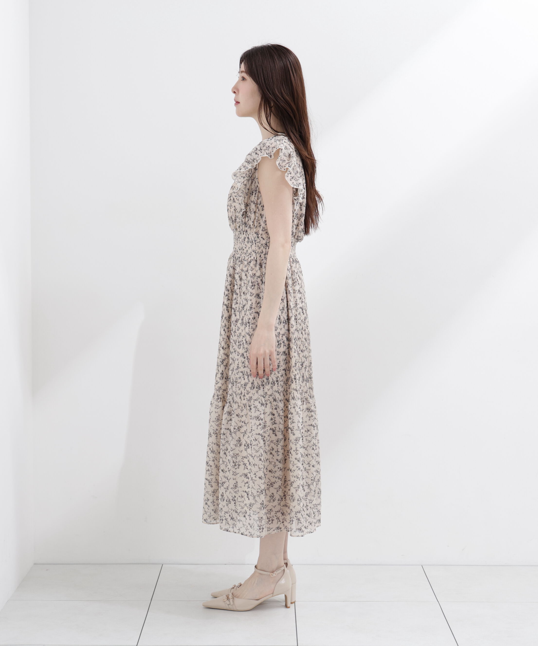 PROPORTION BODY DRESSING「小花楊柳ロングワンピース」|ワンピース|