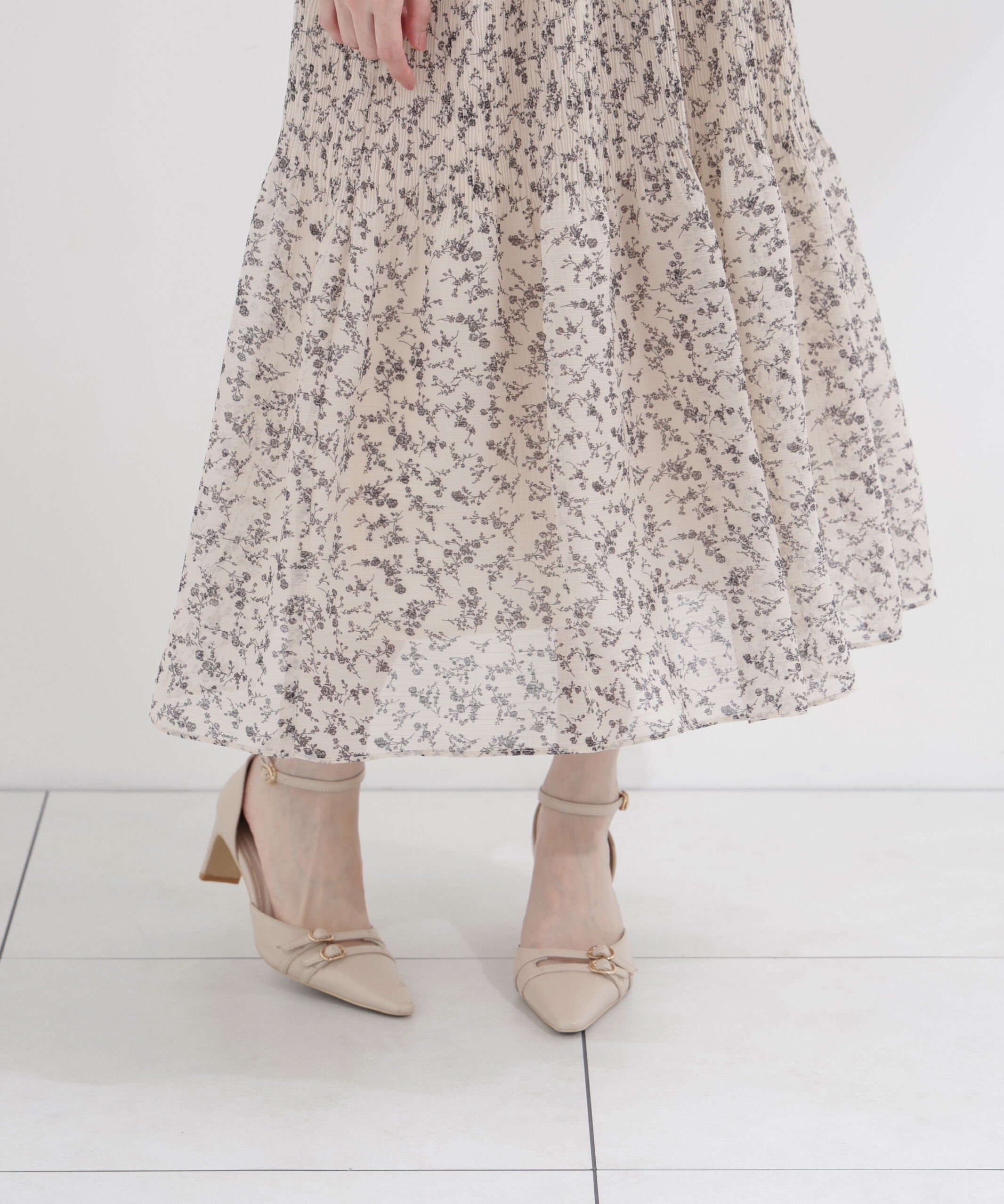 PROPORTION BODY DRESSING「小花楊柳ロングワンピース」|ワンピース|