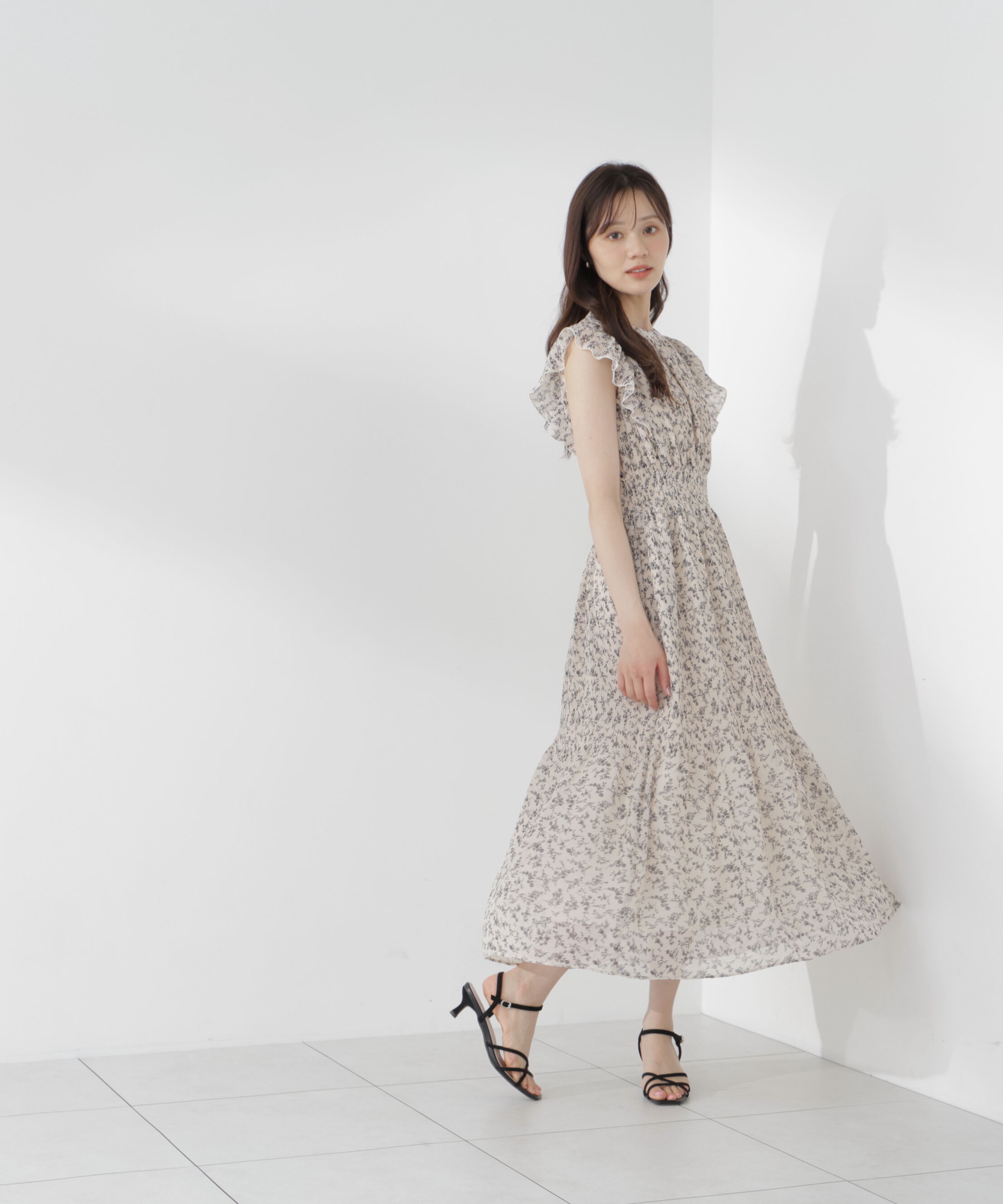 PROPORTION BODY DRESSING「小花楊柳ロングワンピース」|ワンピース|