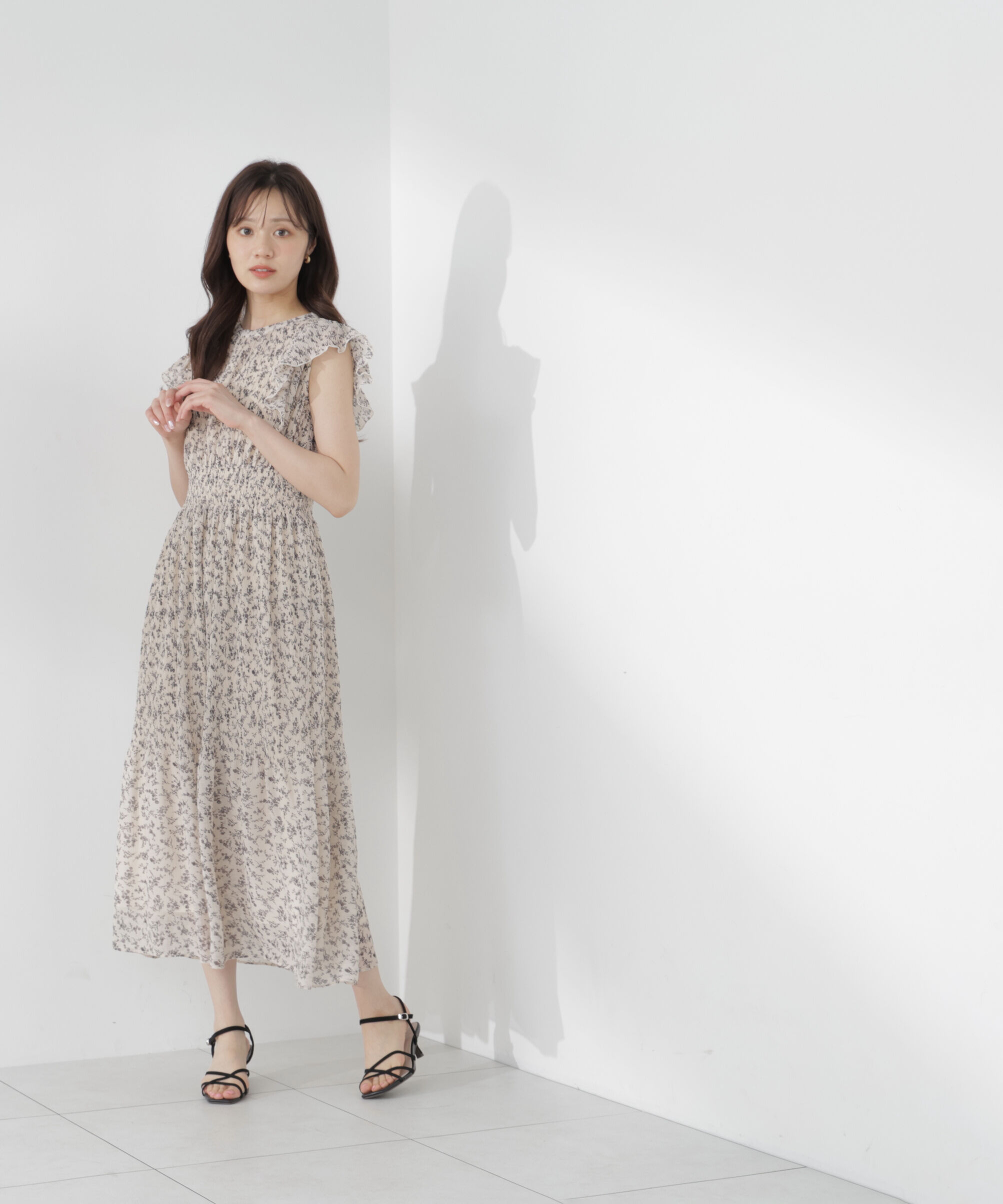PROPORTION BODY DRESSING「小花楊柳ロングワンピース」|ワンピース|