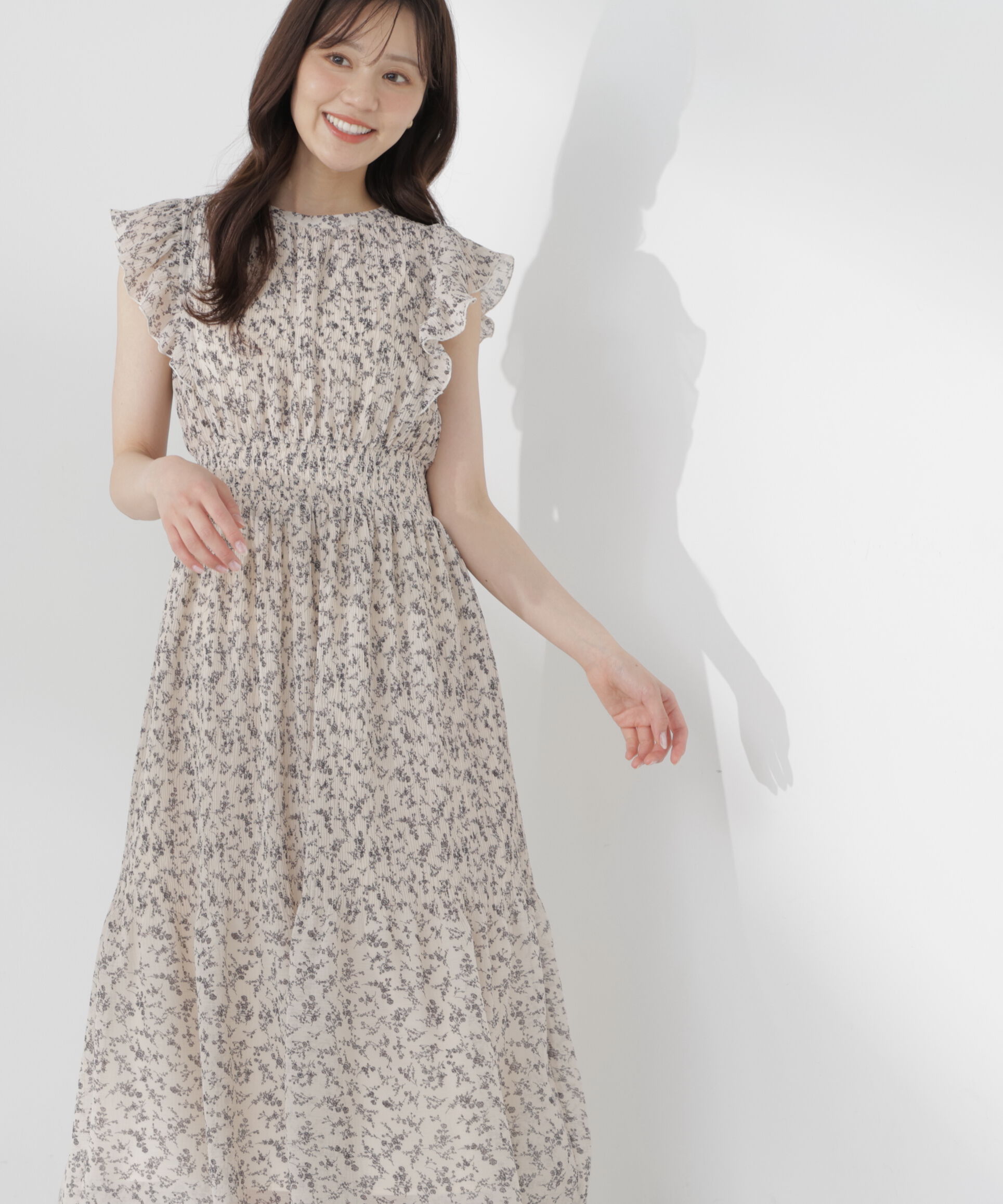 PROPORTION BODY DRESSING「小花楊柳ロングワンピース」|ワンピース|