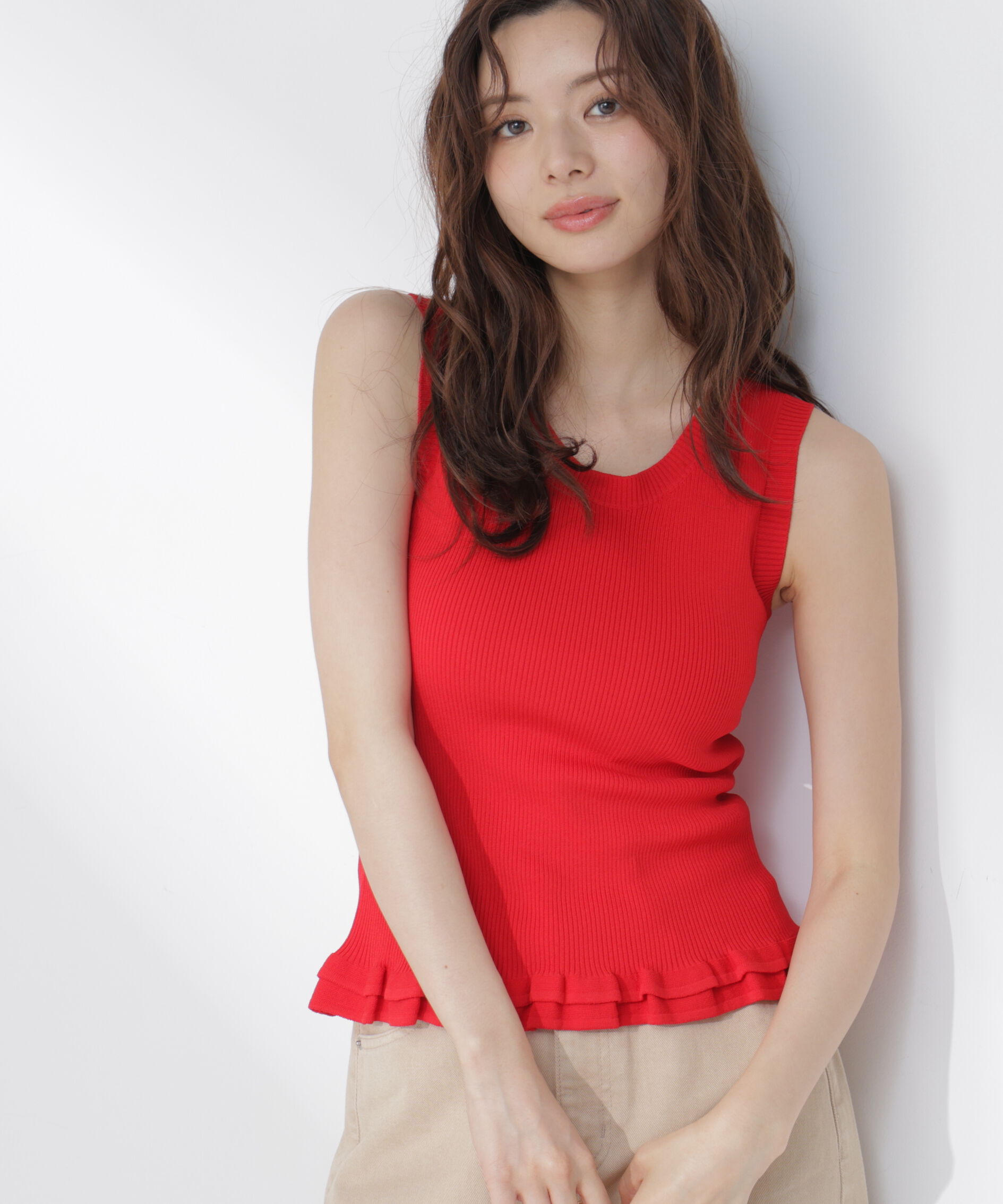 PROPORTION BODY DRESSING「裾フリルニットトップス」|ニット・セーター|