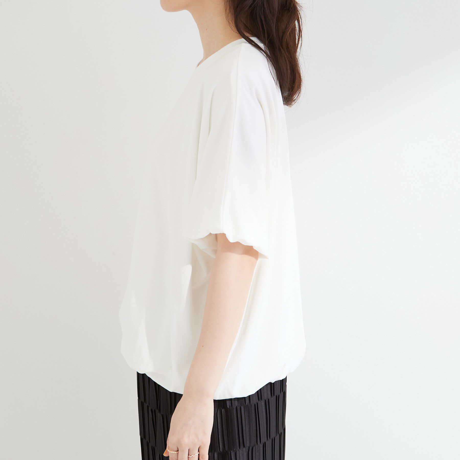SHOO･LA･RUE「【ひんやり/洗濯機可】インせず着られる バルーンデザインTシャツ」|Tシャツ・カットソー|