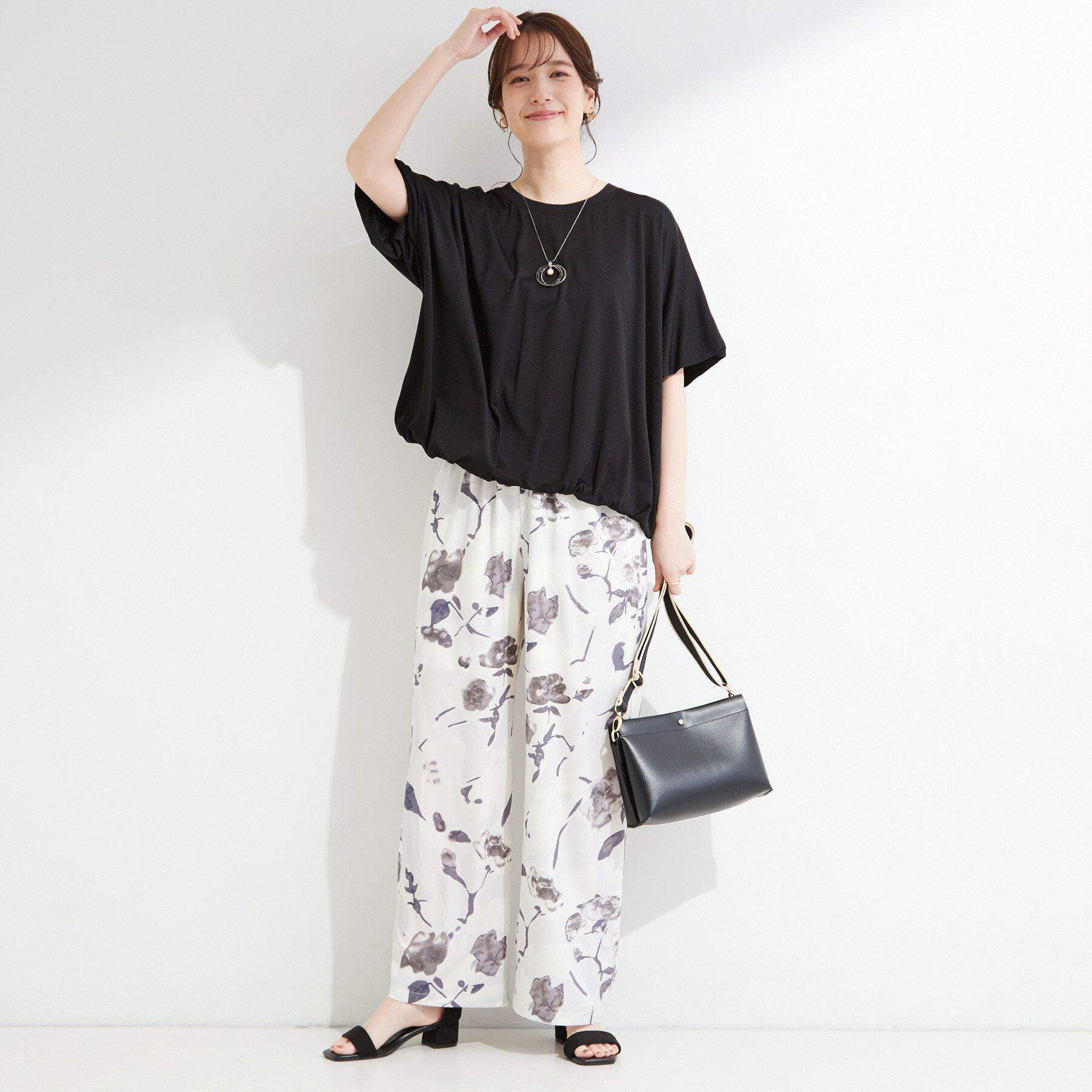SHOO･LA･RUE「【ひんやり/洗濯機可】インせず着られる バルーンデザインTシャツ」|Tシャツ・カットソー|