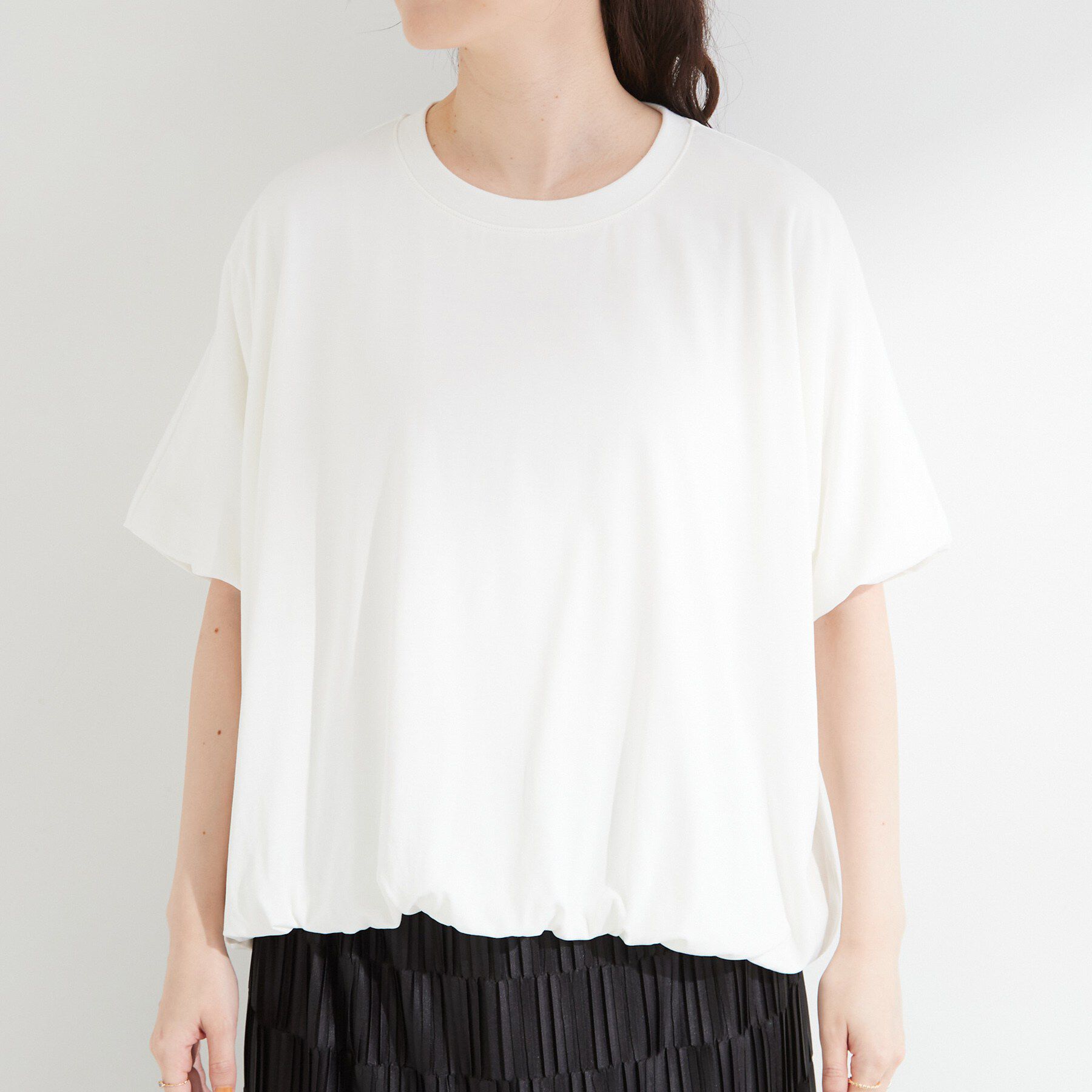 SHOO･LA･RUE「【ひんやり/洗濯機可】インせず着られる バルーンデザインTシャツ」|Tシャツ・カットソー|