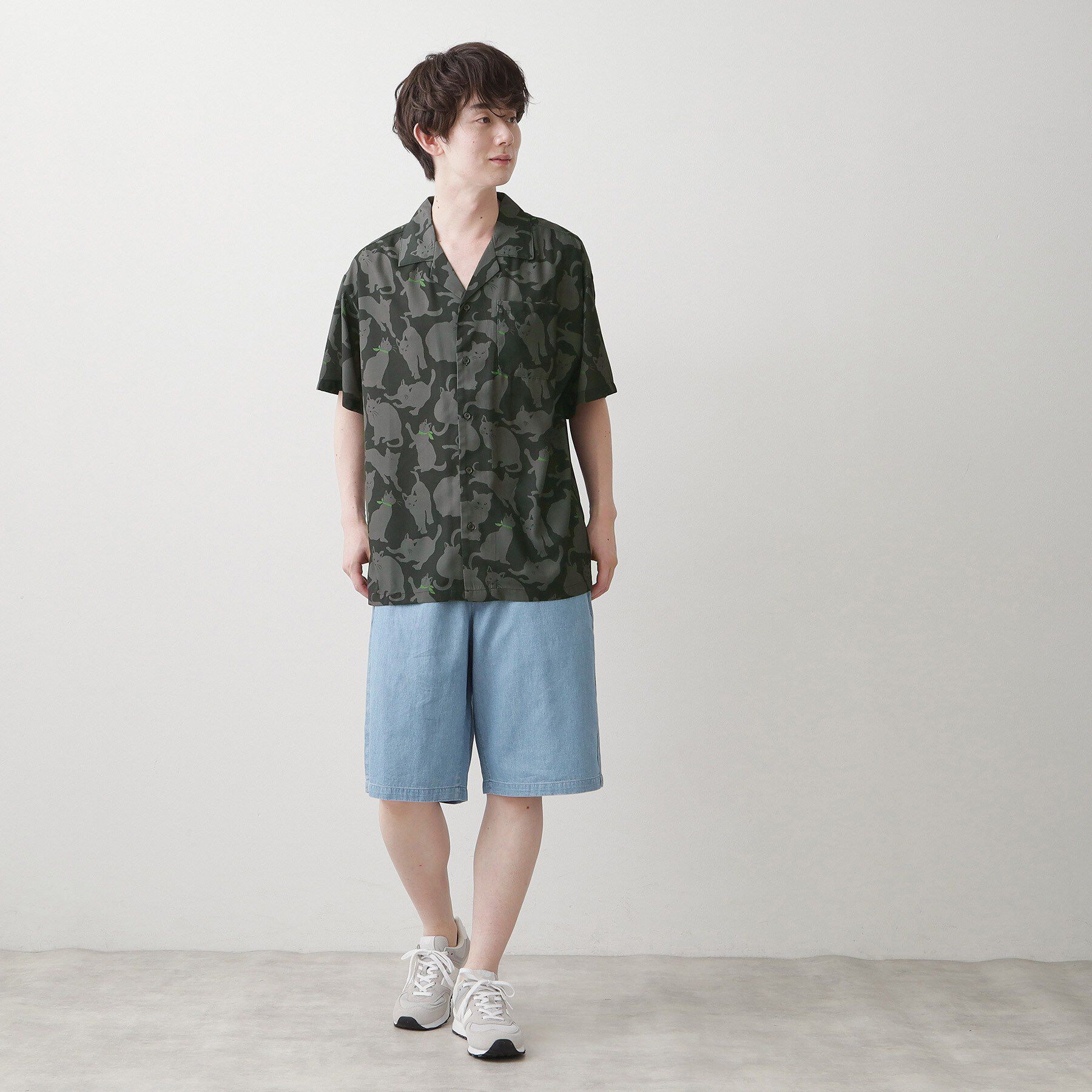 Dessin「【洗える】キャットプリントシャツ」|シャツ・ブラウス|