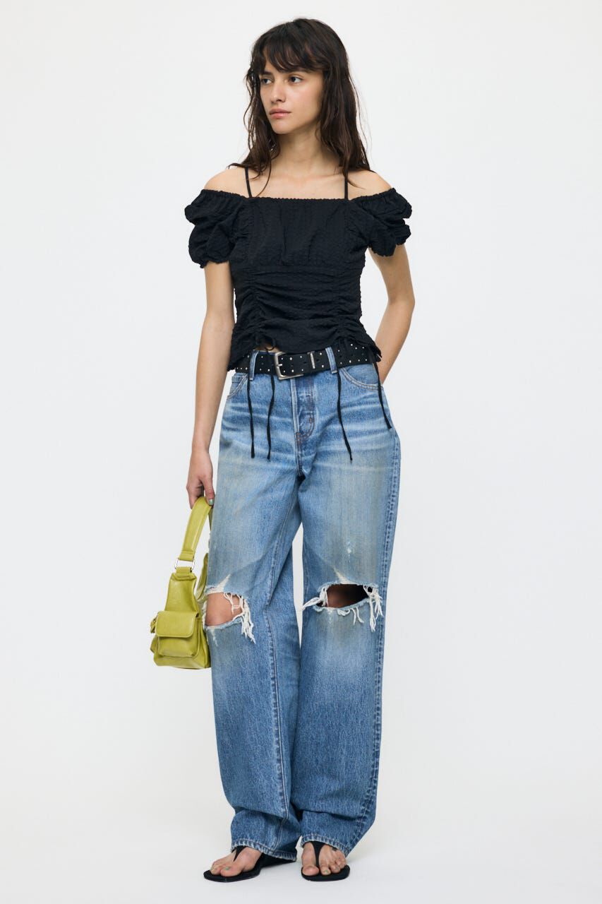 MOUSSY「MULTIWAY GATHER ブラウス」|シャツ・ブラウス|