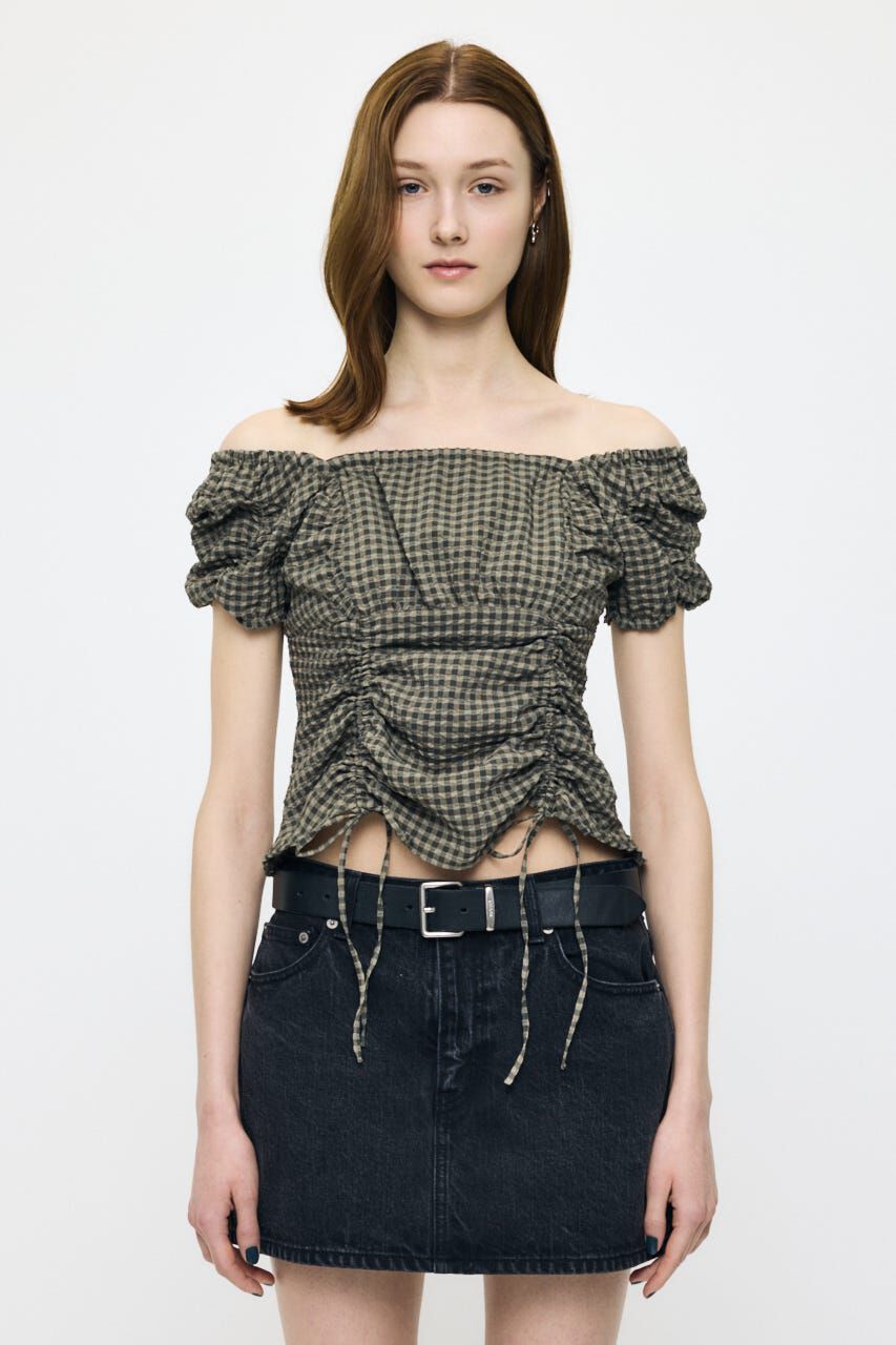 MOUSSY「MULTIWAY GATHER ブラウス」|シャツ・ブラウス|