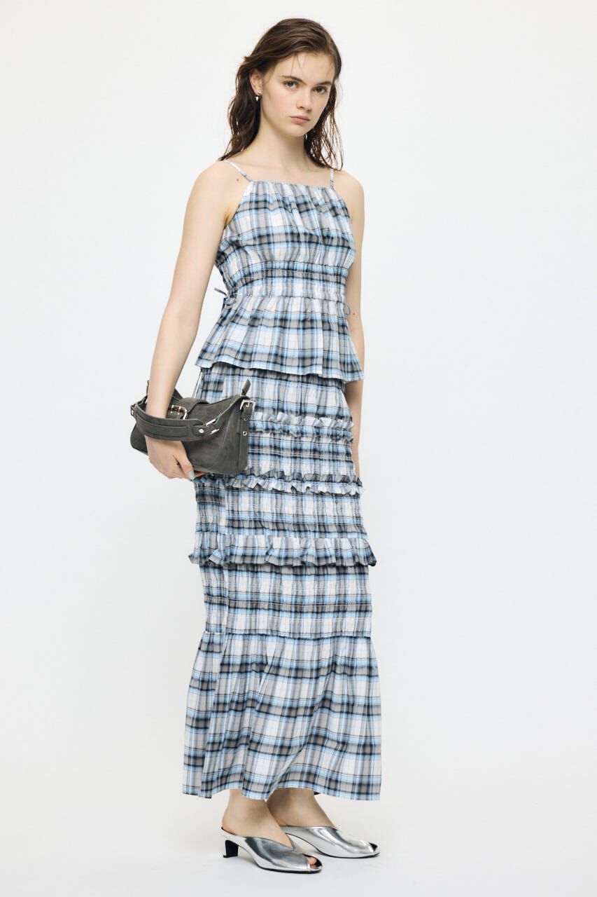 MOUSSY「PLAID GATHER キャミ」|キャミソール|