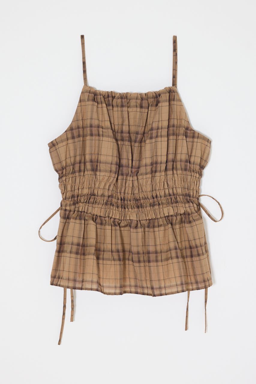 MOUSSY「PLAID GATHER キャミ」|キャミソール|