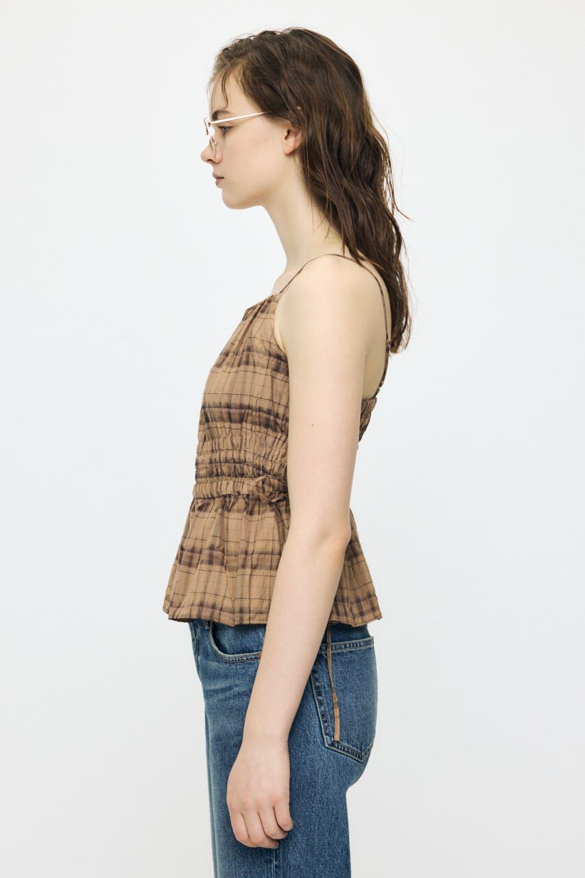 MOUSSY「PLAID GATHER キャミ」|キャミソール|
