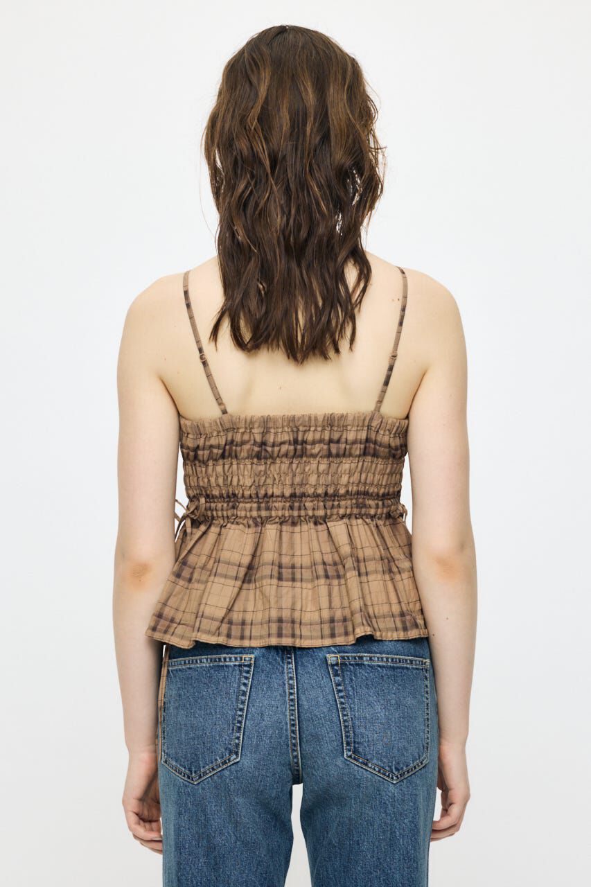 MOUSSY「PLAID GATHER キャミ」|キャミソール|