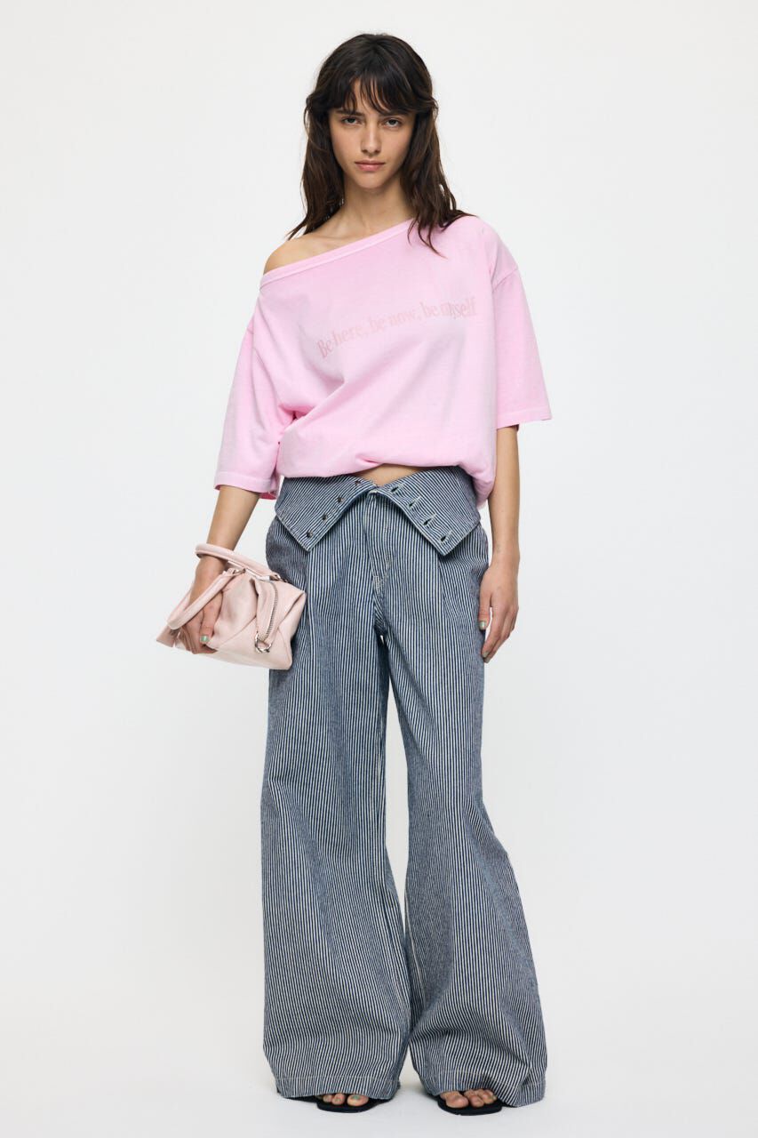 MOUSSY「ONE SHOULDER PIGMENT Tシャツ」|Tシャツ・カットソー|