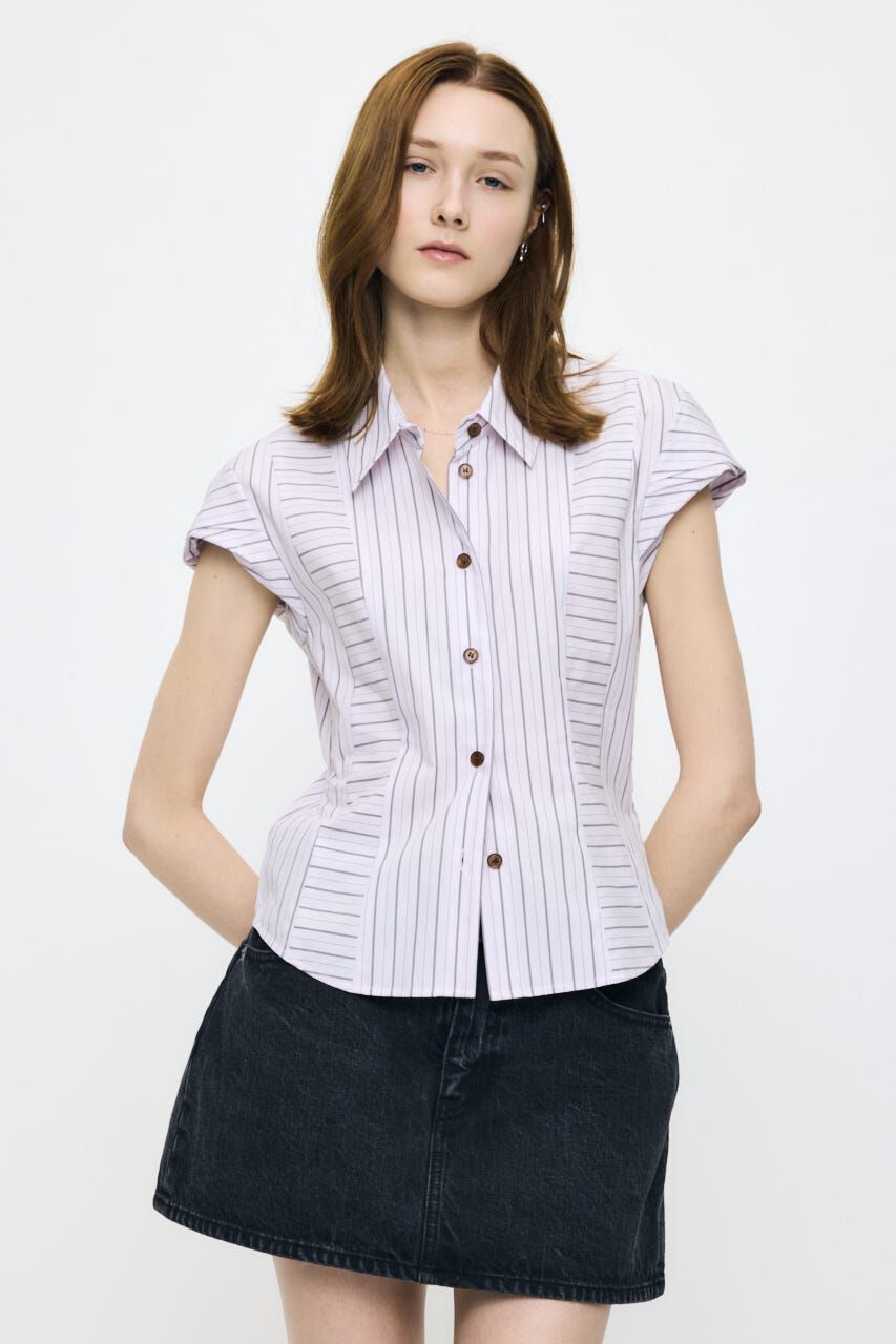 MOUSSY「STRIPE FIT ブラウス」|シャツ・ブラウス|PNK