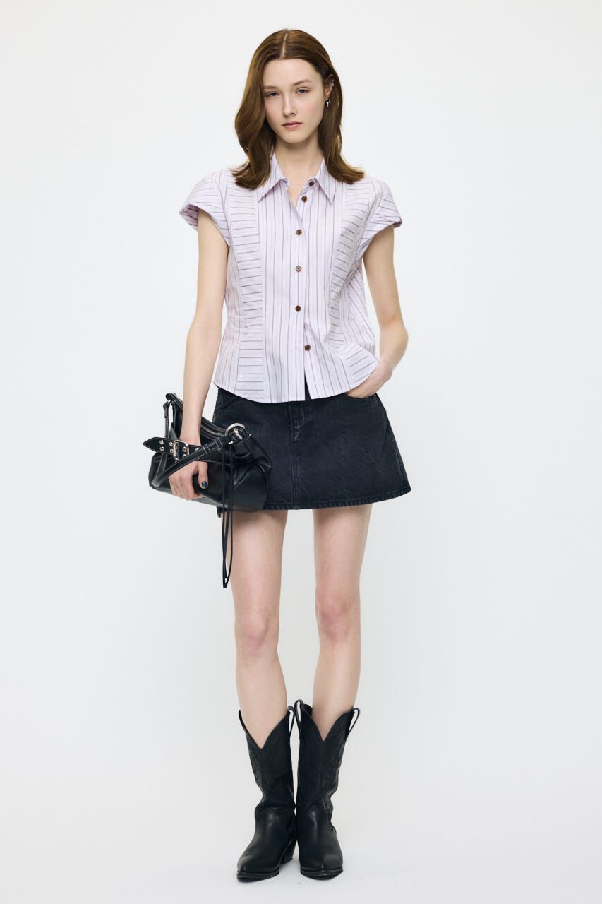 MOUSSY「STRIPE FIT ブラウス」|シャツ・ブラウス|