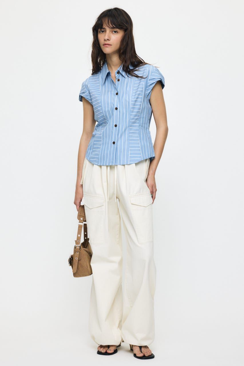 MOUSSY「STRIPE FIT ブラウス」|シャツ・ブラウス|