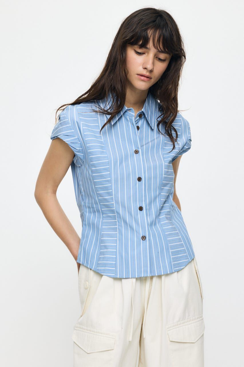 MOUSSY「STRIPE FIT ブラウス」|シャツ・ブラウス|