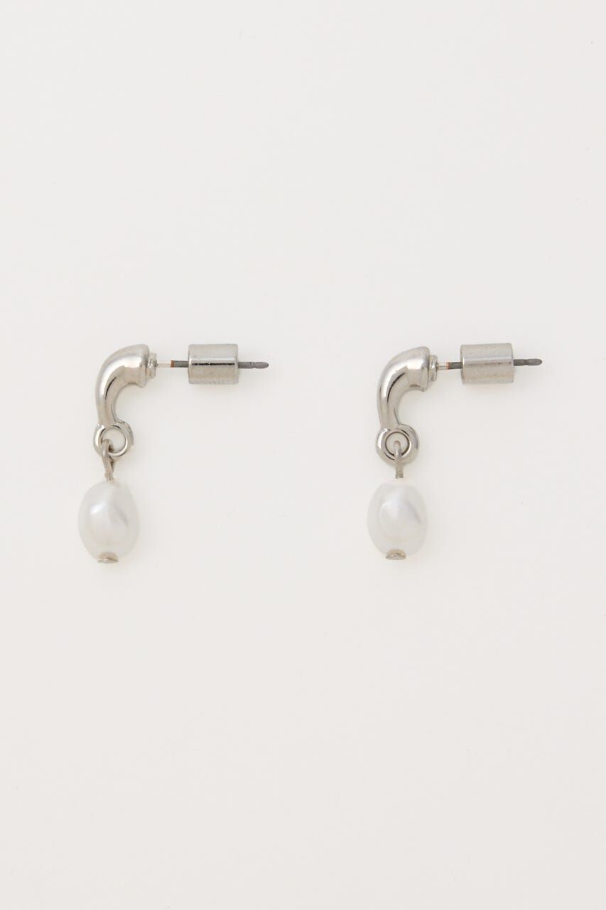 MOUSSY「F/PEARL DROP HOOP イヤリング」|ピアス|