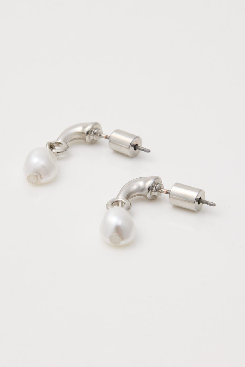 MOUSSY「F/PEARL DROP HOOP イヤリング」|ピアス|