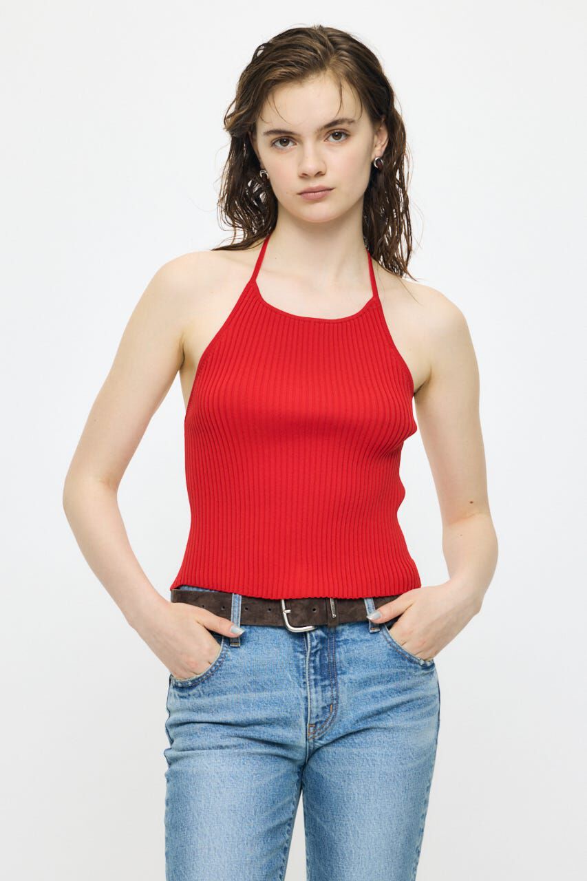 MOUSSY「BACKLESS KNIT キャミ」|キャミソール|