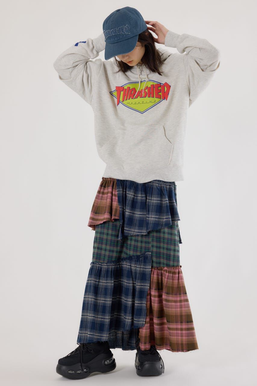RODEO CROWNS「(THRASHER) レイヤードスウェットパーカー」|パーカー|