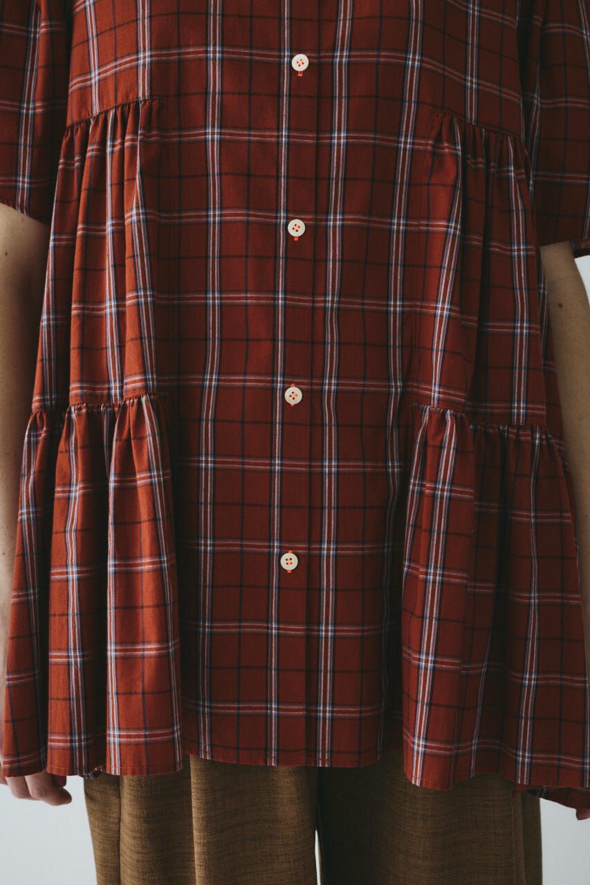 HeRIN.CYE「Side gather Aline blouse」|シャツ・ブラウス|