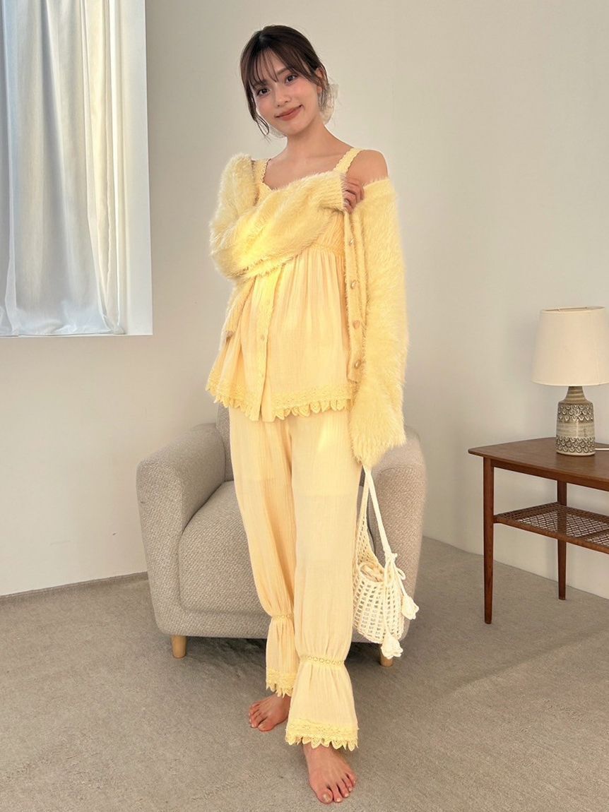SNIDEL HOME「コットンガーゼロングパンツ」|ルームウェア|