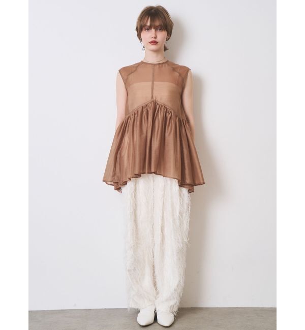 ELENDEEK「SHEER PEPLUM BL」|シャツ・ブラウス|
