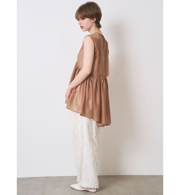 ELENDEEK「SHEER PEPLUM BL」|シャツ・ブラウス|