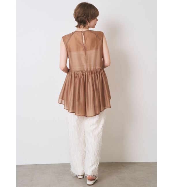 ELENDEEK「SHEER PEPLUM BL」|シャツ・ブラウス|