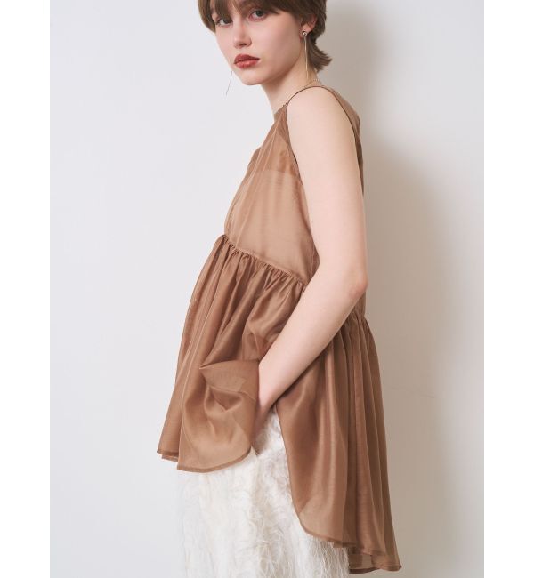 ELENDEEK「SHEER PEPLUM BL」|シャツ・ブラウス|