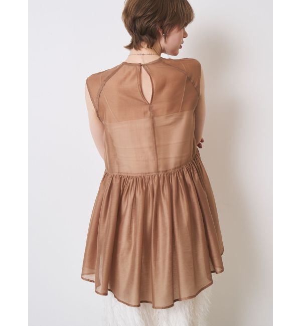 ELENDEEK「SHEER PEPLUM BL」|シャツ・ブラウス|